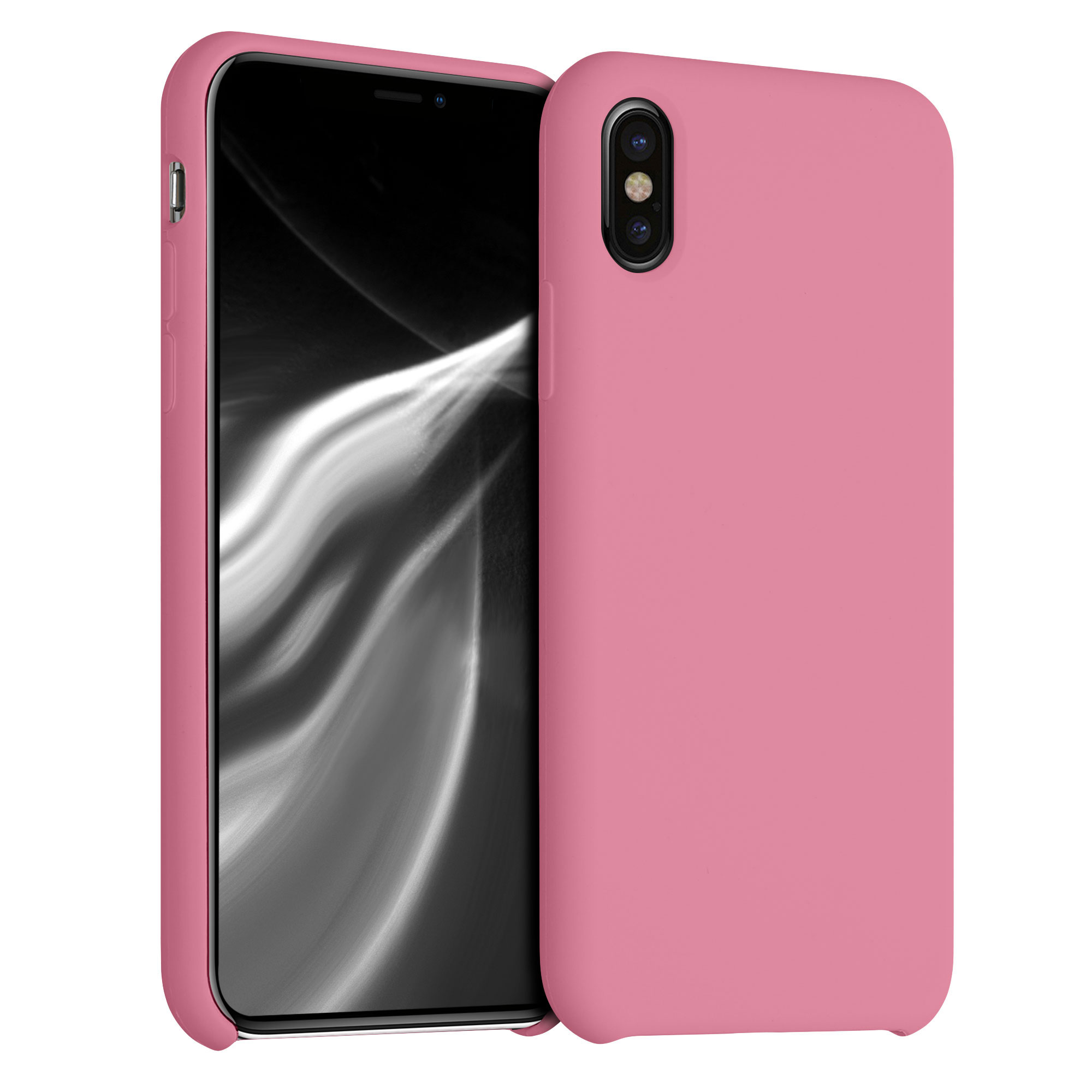 Pouzdro pro Apple iPhone X kwmobile silikonové - cukrová růžová