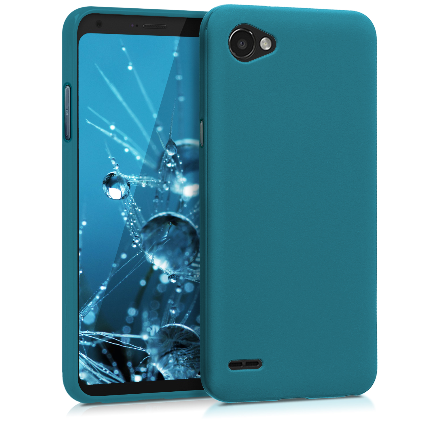 Kryt LG Q6 silikonový TPU modrozelená matná kwmobile