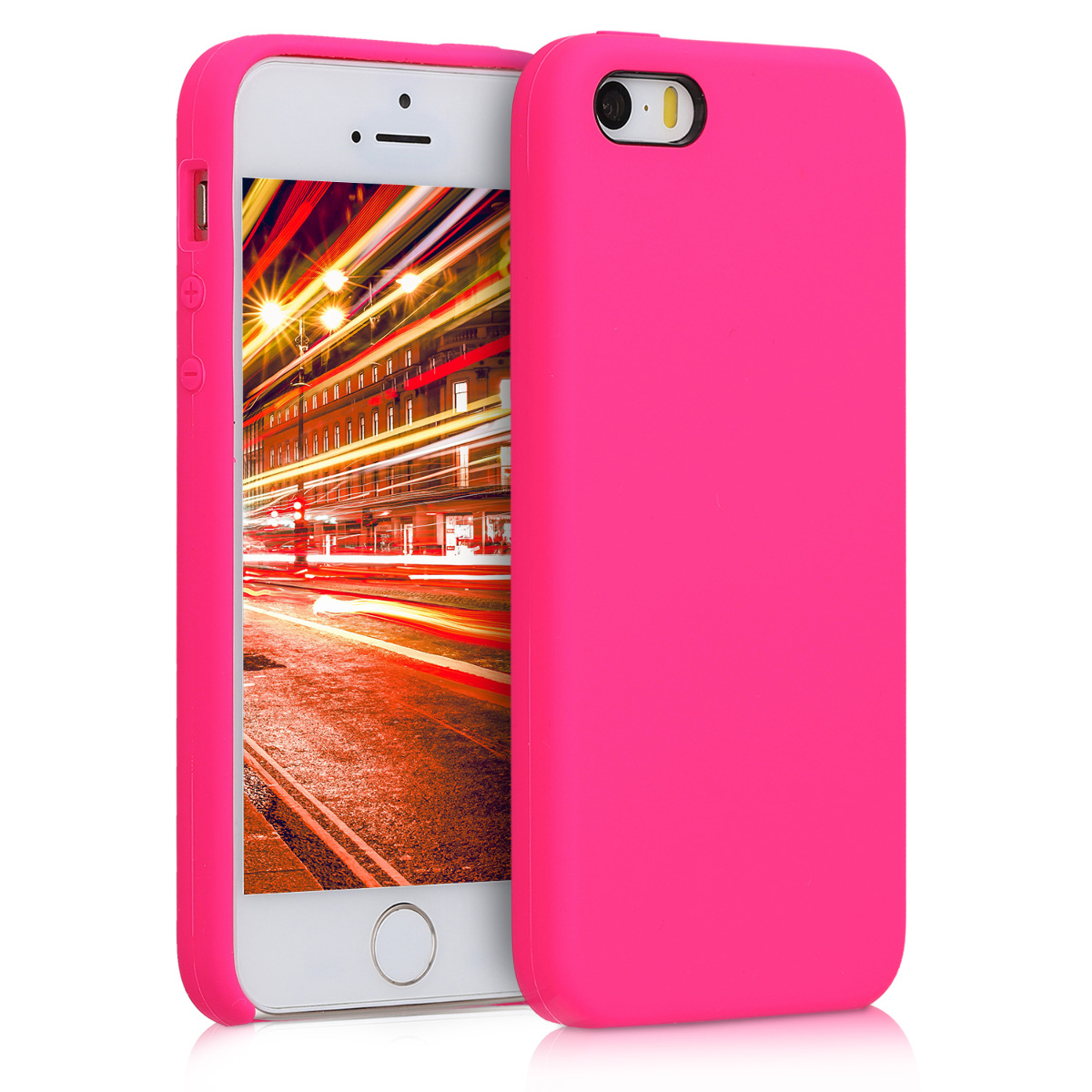 Silikonový TPU kryt kwmobile pro iPhone SE (1. generace 2016) / iPhone 5 / iPhone 5S - neonově růžová