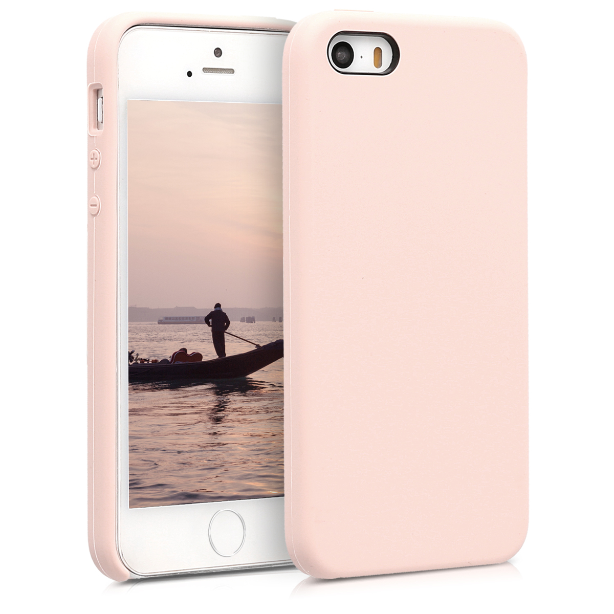 Silikonový TPU kryt kwmobile pro iPhone SE (1. generace 2016) / iPhone 5 / iPhone 5S - pudrově růžová