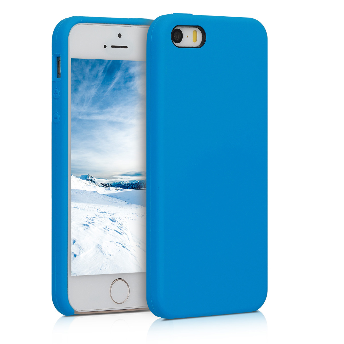 Silikonový TPU kryt kwmobile pro iPhone SE (1. generace 2016) / iPhone 5 / iPhone 5S - zářivě modrá
