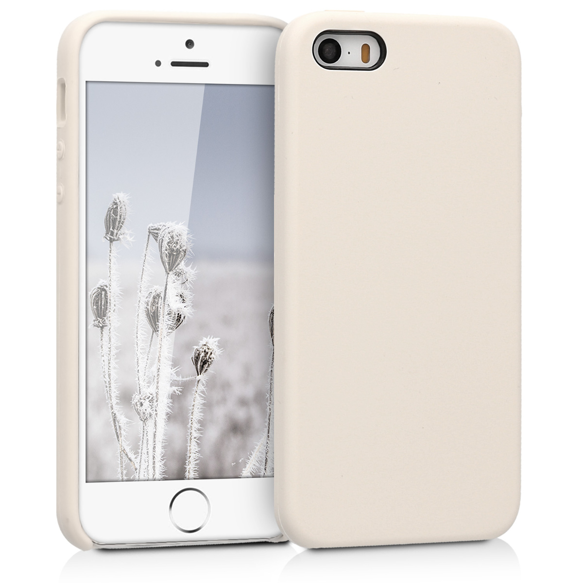 Silikonový TPU kryt kwmobile pro iPhone SE (1. generace 2016) / iPhone 5 / iPhone 5S - krémová