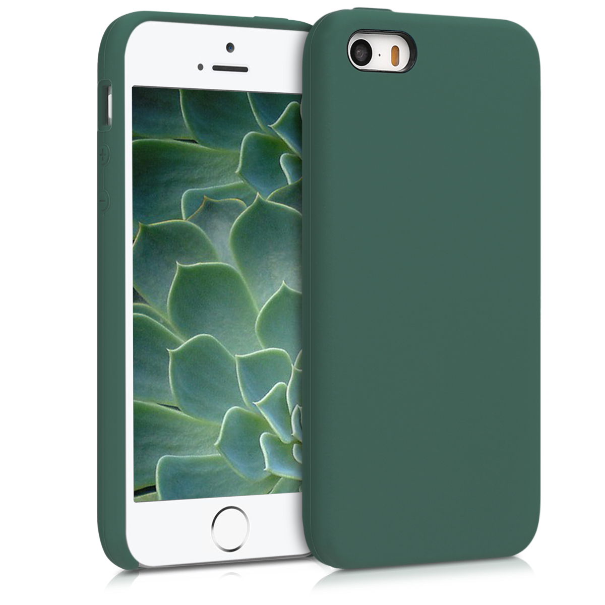 Silikonový TPU kryt kwmobile pro iPhone SE (1. generace 2016) / iPhone 5 / iPhone 5S - lesní zelená