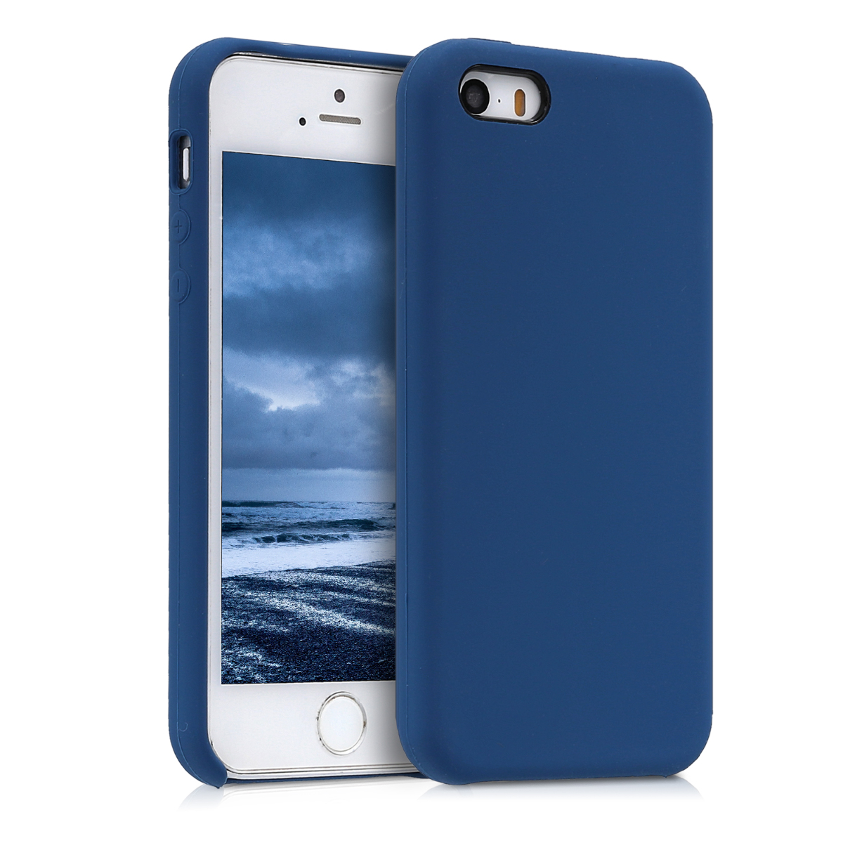 Silikonový TPU kryt kwmobile pro iPhone SE (1. generace 2016) / iPhone 5 / iPhone 5S - tmavě modrá