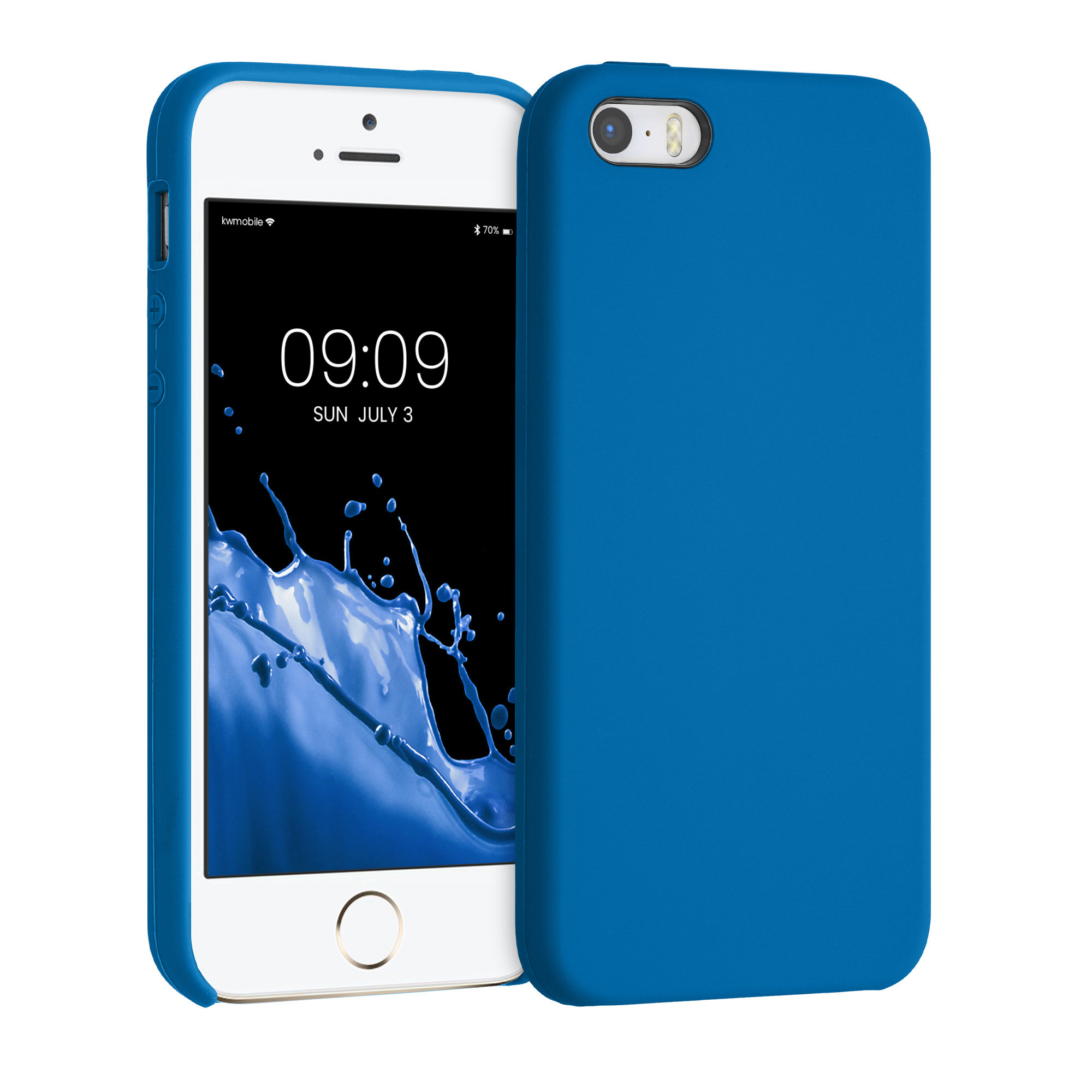 Pouzdro pro Apple iPhone SE (1st Gen. 2016) / iPhone 5 / 5S kwmobile silikonové - modrý korál