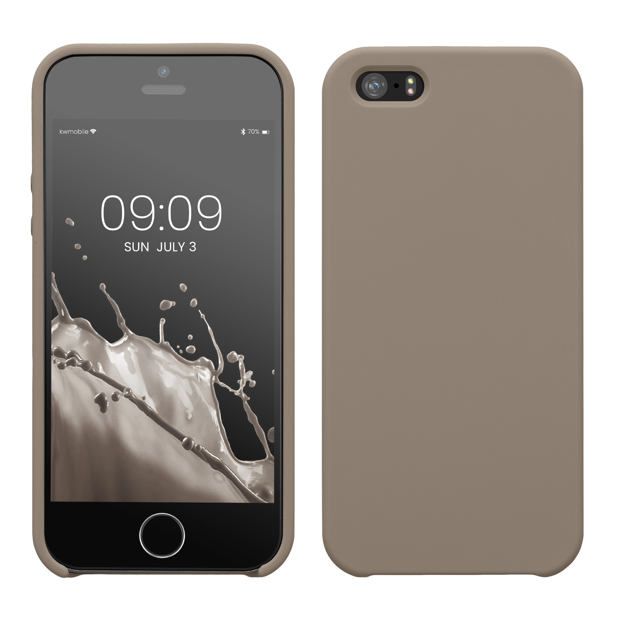 Silikonový kryt kwmobile pro Apple iPhone SE (1.Gen 2016) / iPhone 5 / iPhone 5S - hnědá