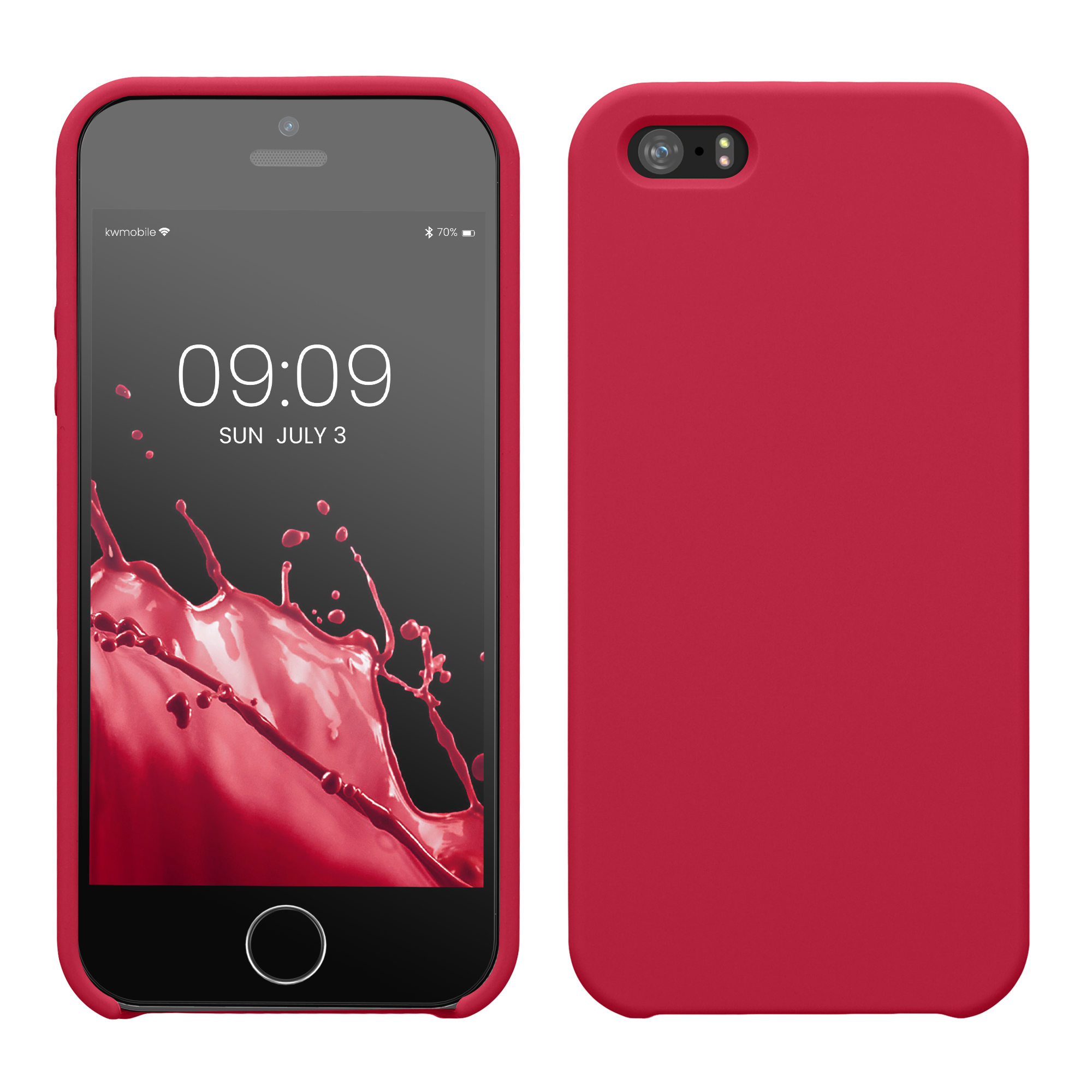 Silikonový TPU kryt kwmobile pro iPhone SE (1. generace 2016) / iPhone 5 / iPhone 5S - malinově růžová