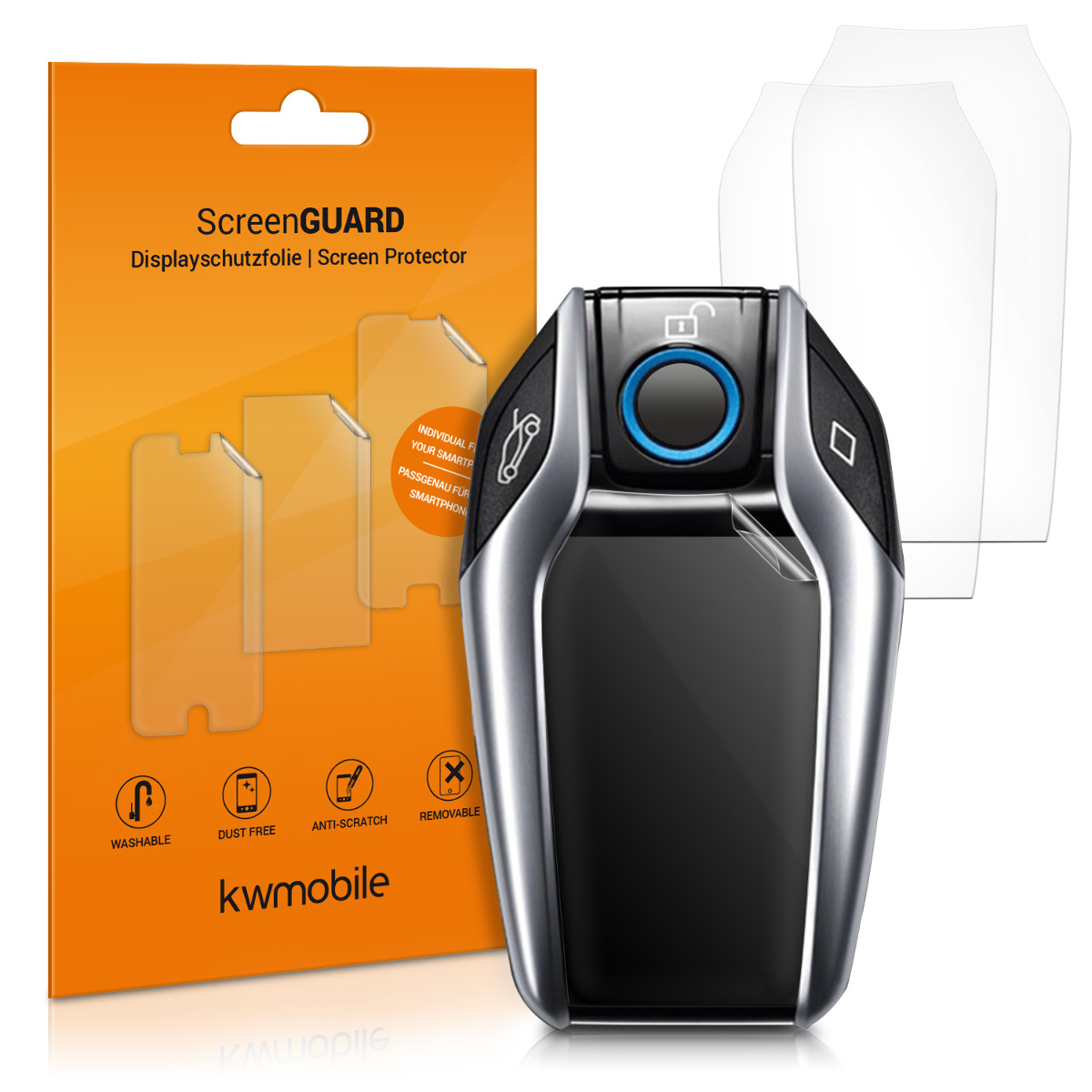 Ochranné fólie BMW Display Key kwmobile 3 ks transparentní