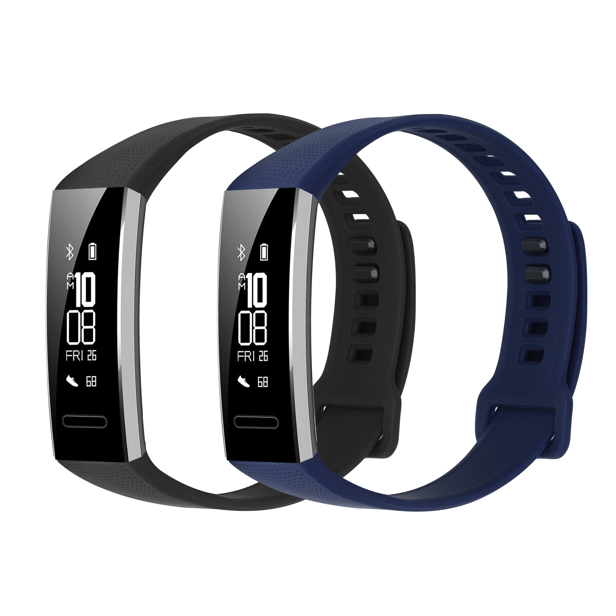 Sada řemínků na chytré hodinky Huawei Band 2 / Band 2 Pro 2 ks černo-tmavě modré