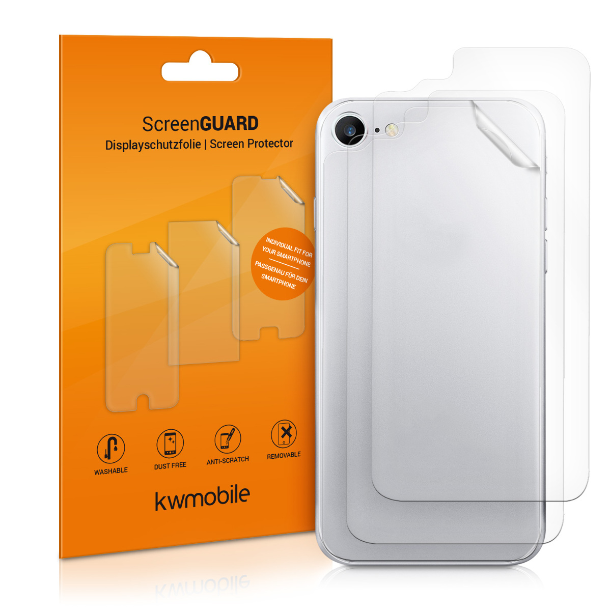 Ochranné sklo kwmobile pro Apple iPhone 8 / SE (2020) - transparentní