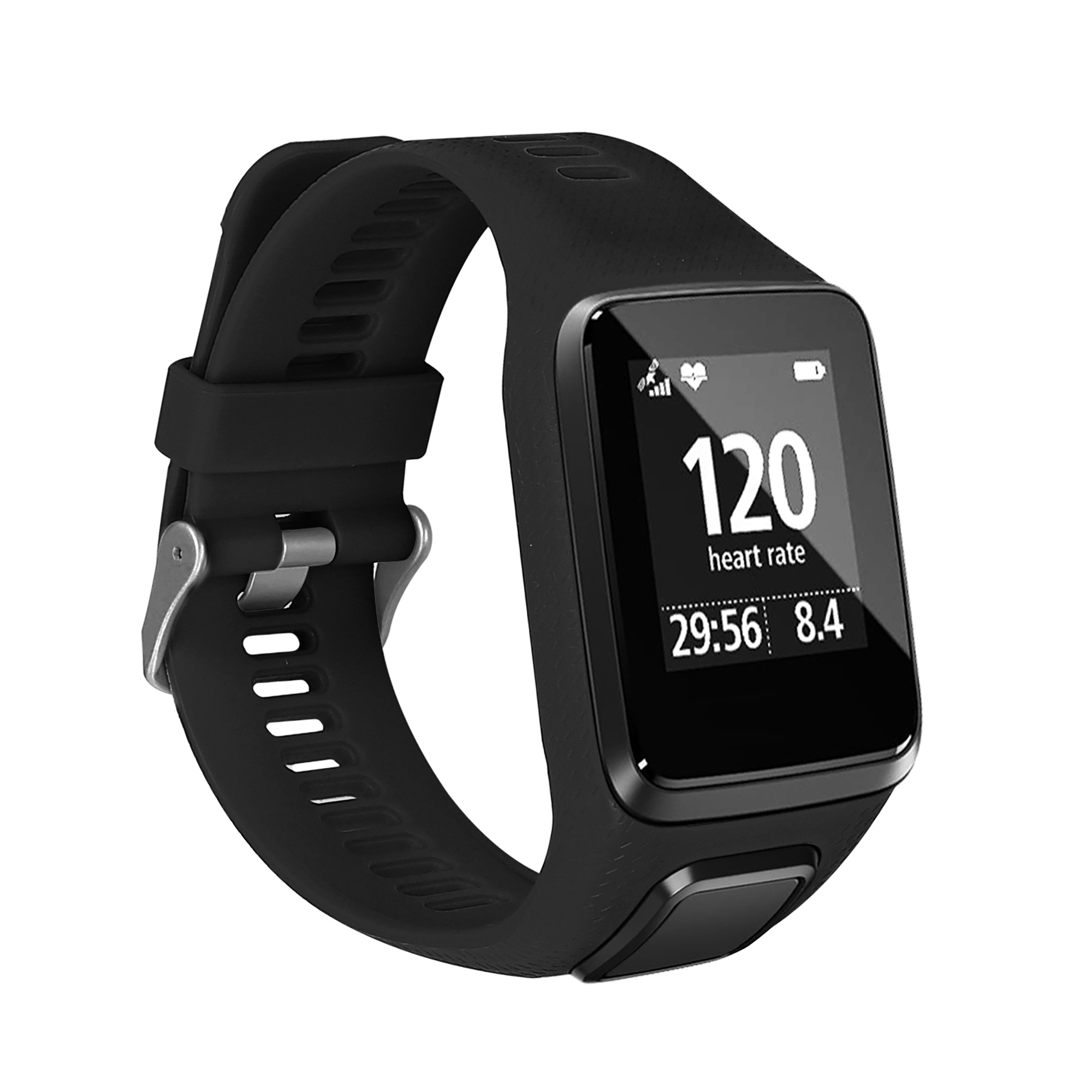 Řemínek TomTom Adventurer / Runner 3 / Spark 3 / Golfer 2 kwmobile silikon 1 ks černá