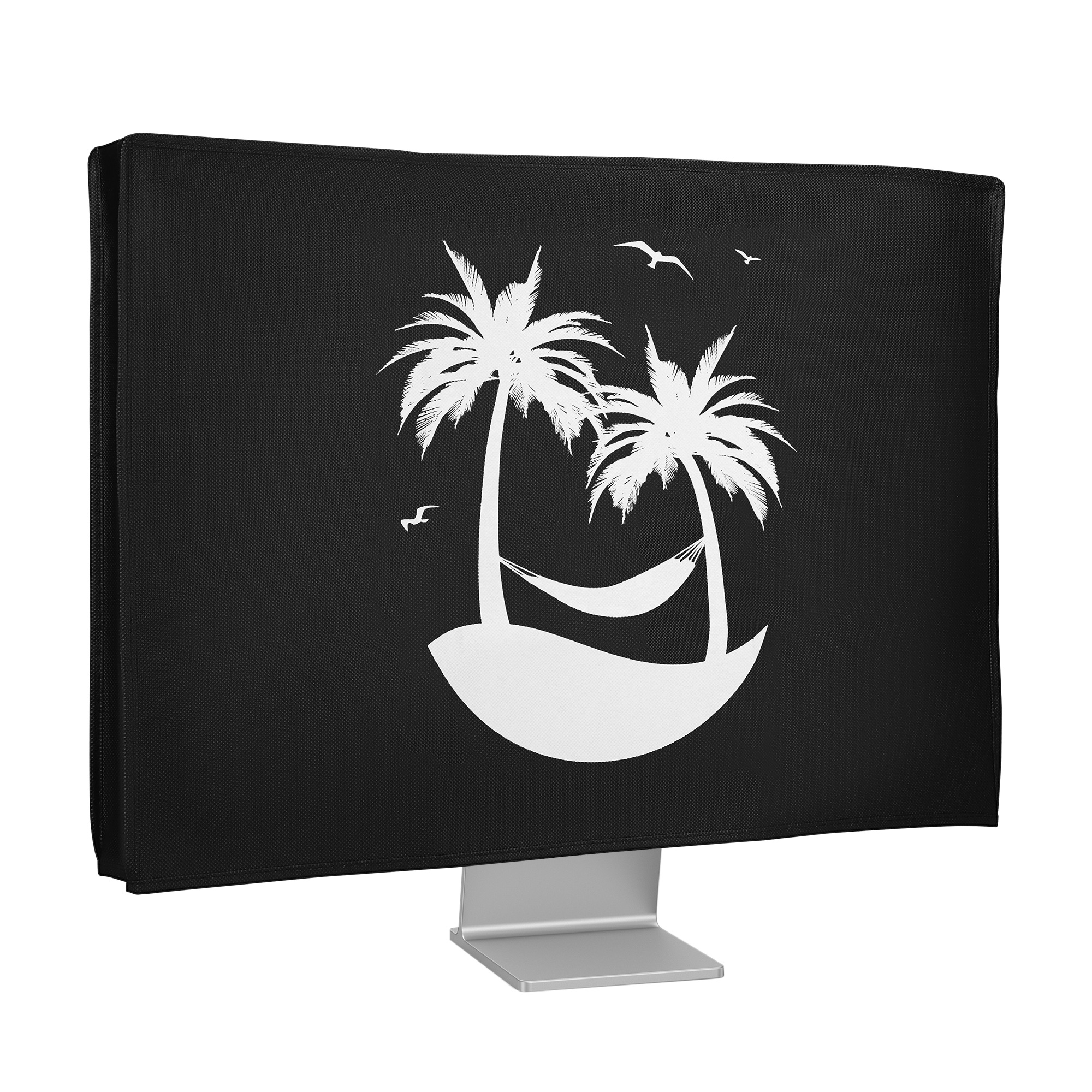Kryt na monitor počítače pro 20-22" monitor kwmobile - Relax hammock černá / bílá