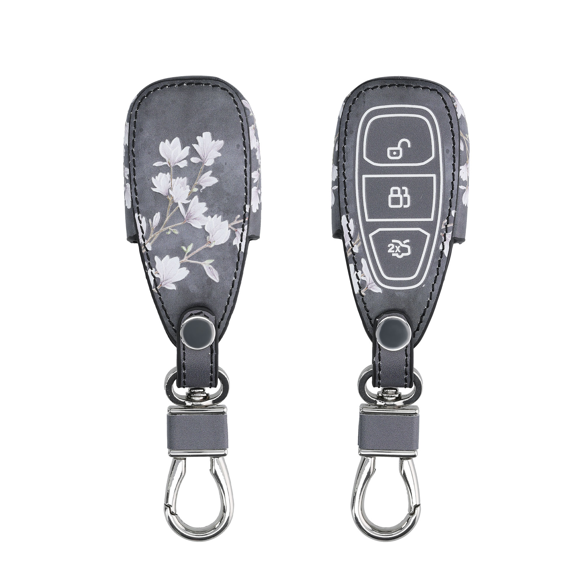 Kryt klíče Ford 3 tlačítka Keyless Go kwmobile magnolias - taupe