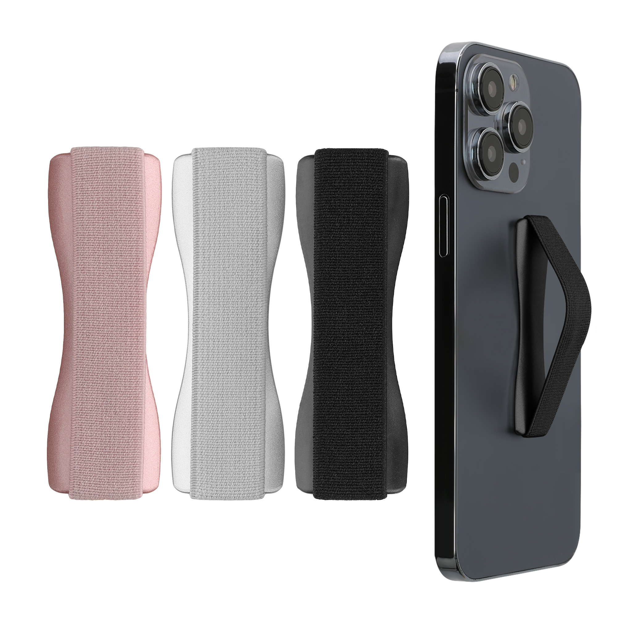 3x Řemínek Phones kwmobile - černá / stříbrná / růžově zlatá