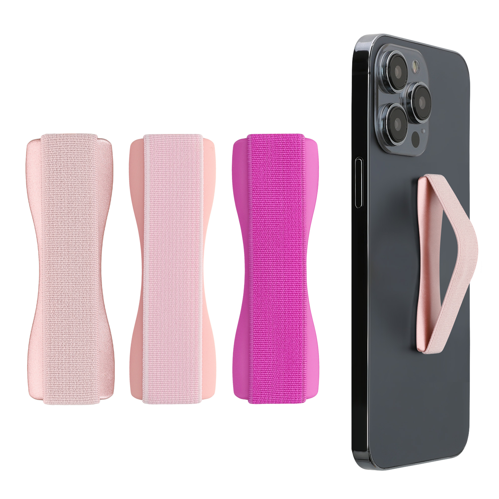 3x Řemínek Phones kwmobile - růžová / tmavě růžová / růžově zlatá