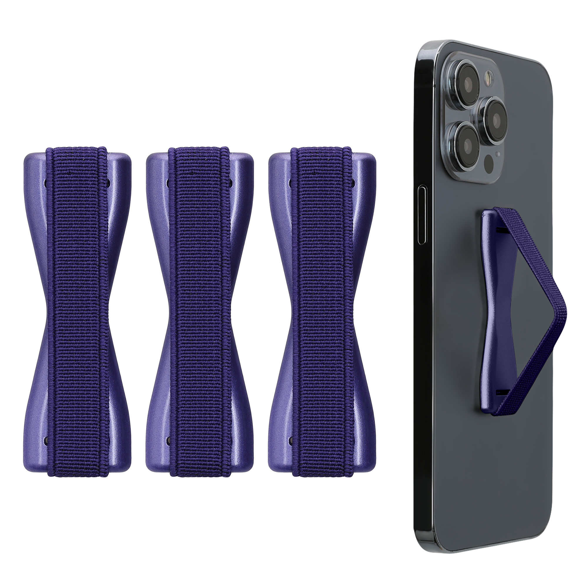 3x Řemínek Phones kwmobile - metalická modrofialová / metalická modrofialová / metalická modrofialová
