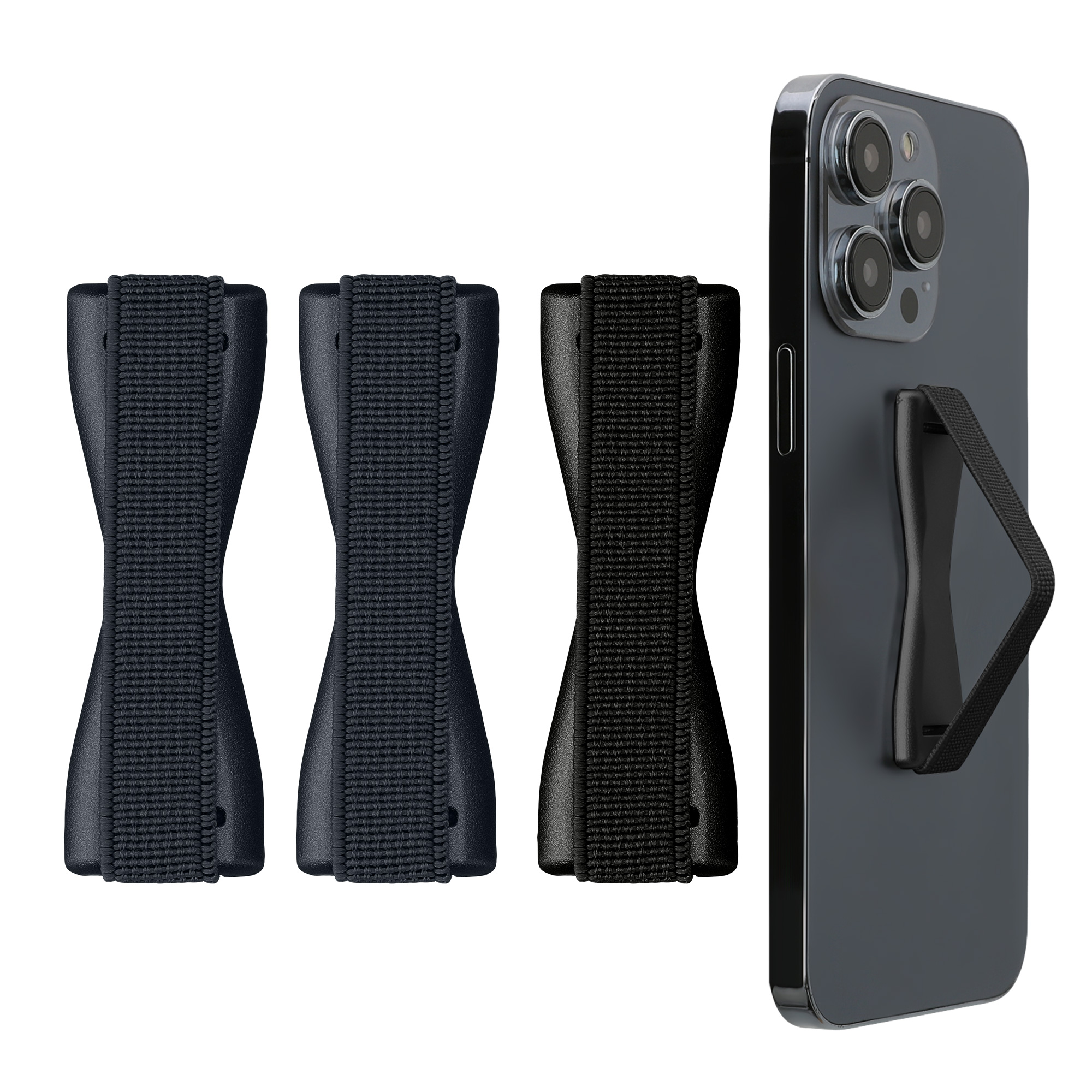 3x Řemínek Phones kwmobile - metalická zodiac modrá / metalická zodiac modrá / černá