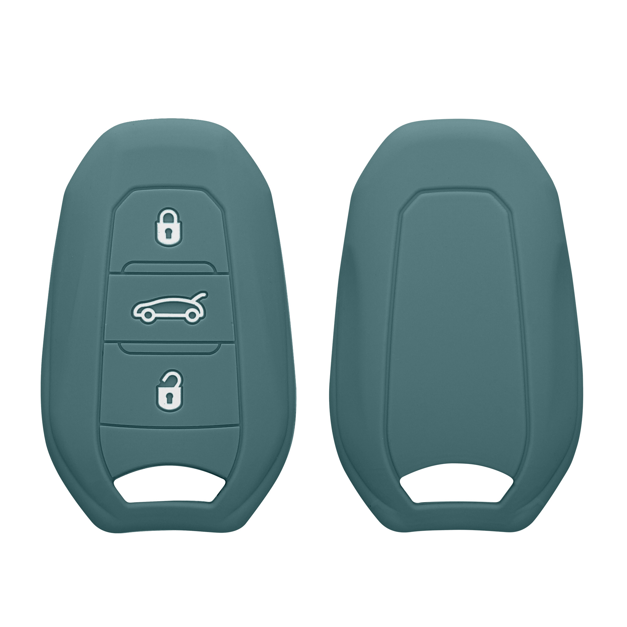 Pouzdro na klíč od auta Peugeot Citroen 3 Button Car kwmobile - tmavě modrá Arctic Night