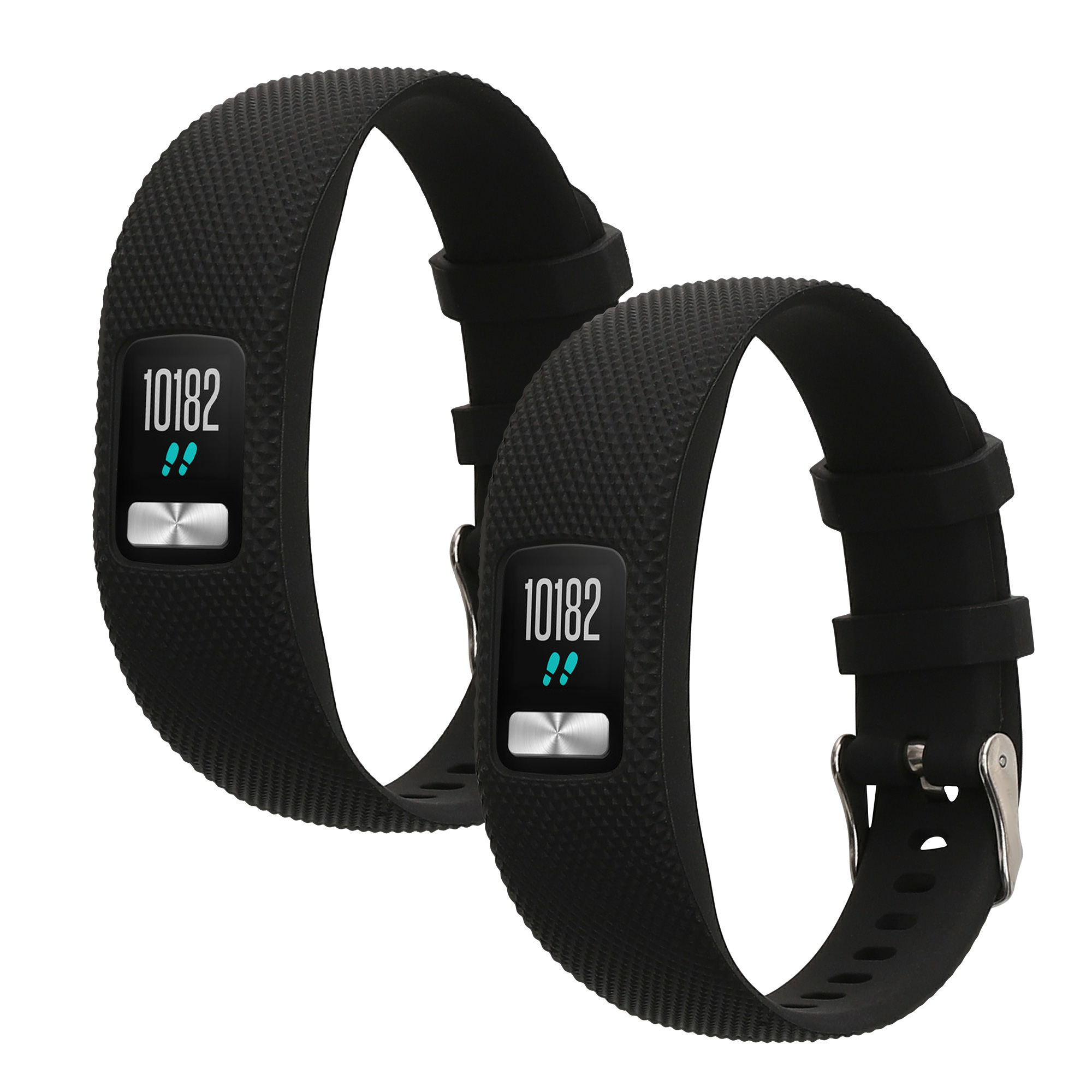 Řemínek kwmobile pro Garmin Vivofit 4 - 2 ks, matná černá / matná černá