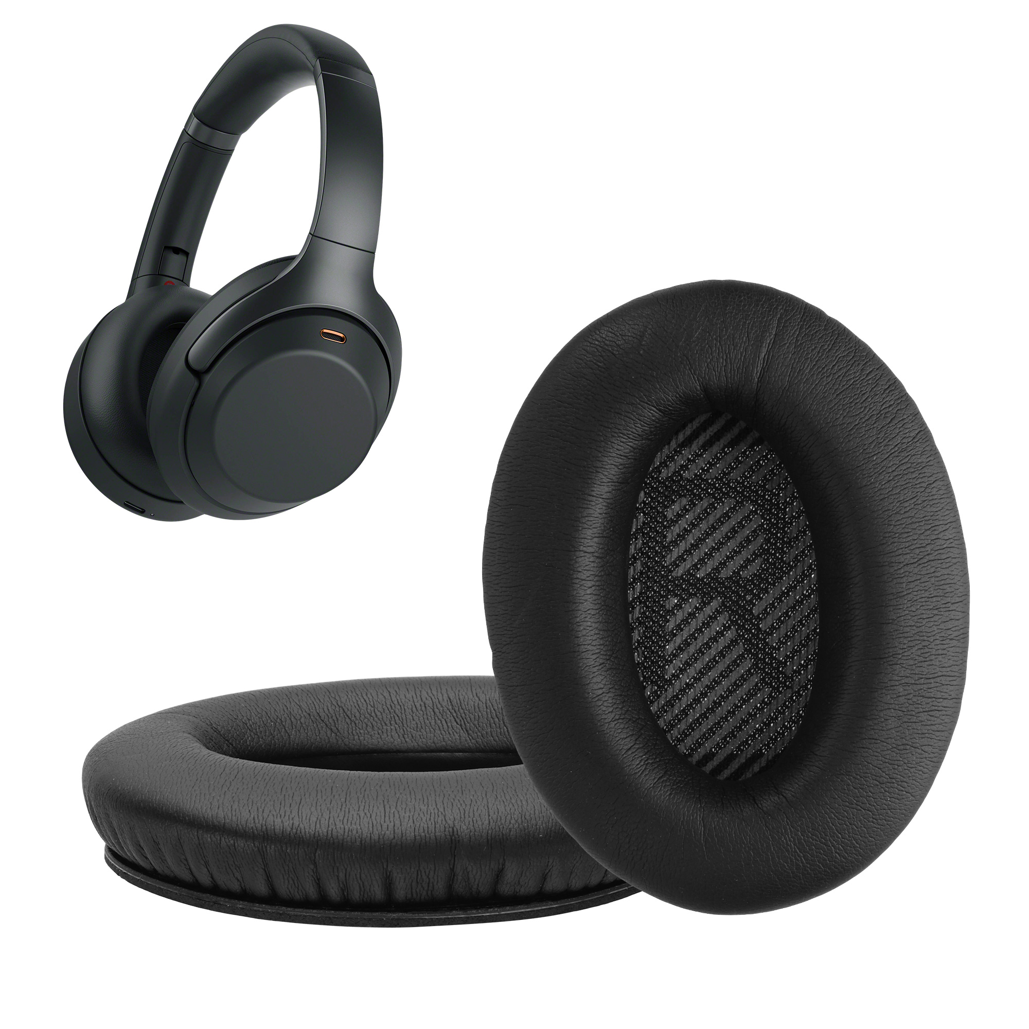 2x náušníky na sluchátka pro Bose Quietcomfort kwmobile - černá