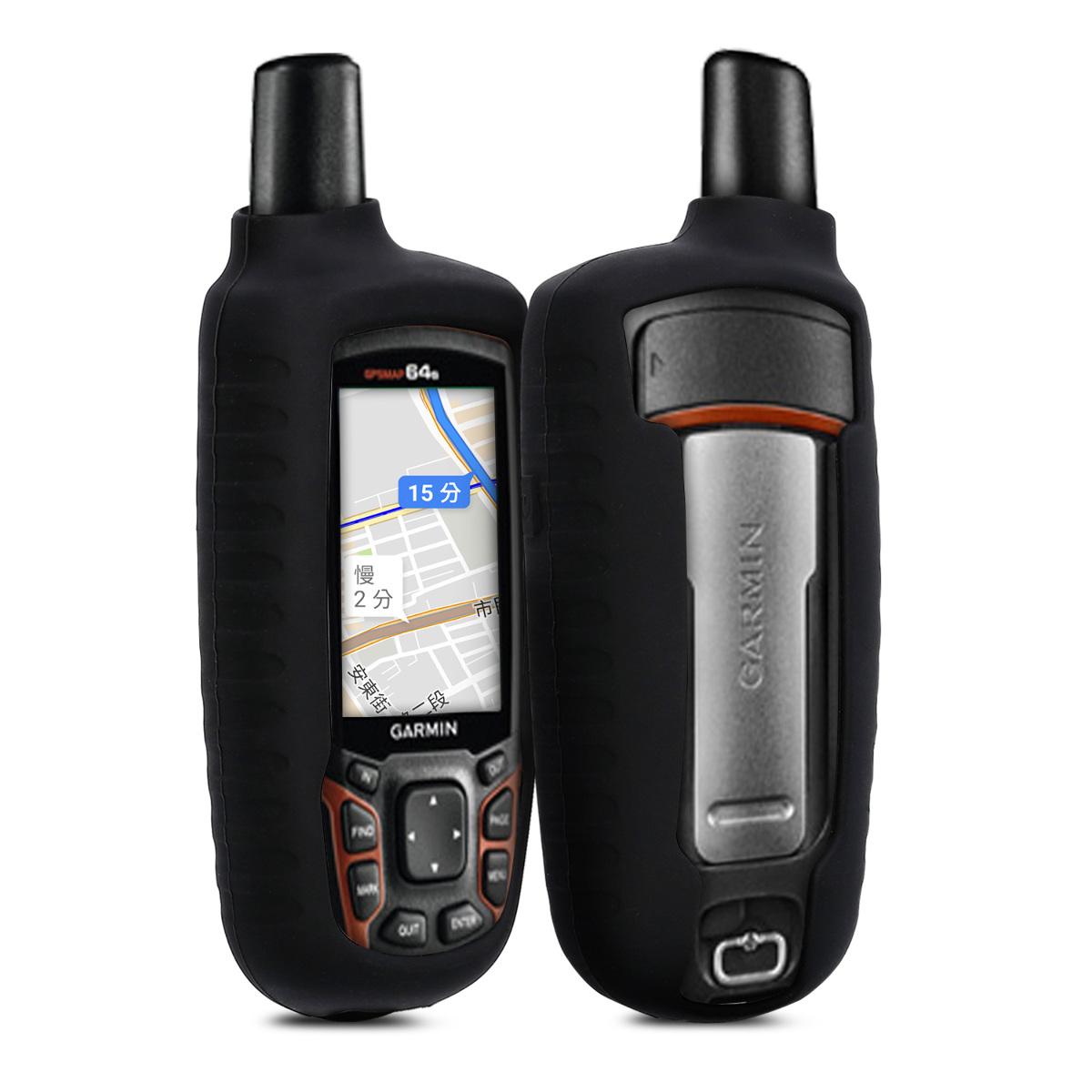 Obal na GPS navigaci kwmobile pro Garmin GPSMAP 64 / 64s / 64st - Anti-Slip Outdoor Sleeve in Black