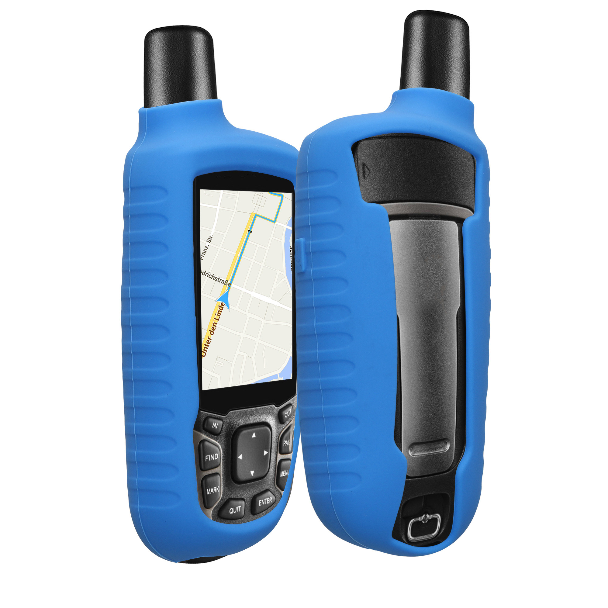 Obal na GPS navigaci kwmobile pro Garmin GPSMAP 64 / 64s / 64st - Anti-Slip Outdoor Sleeve in Blue