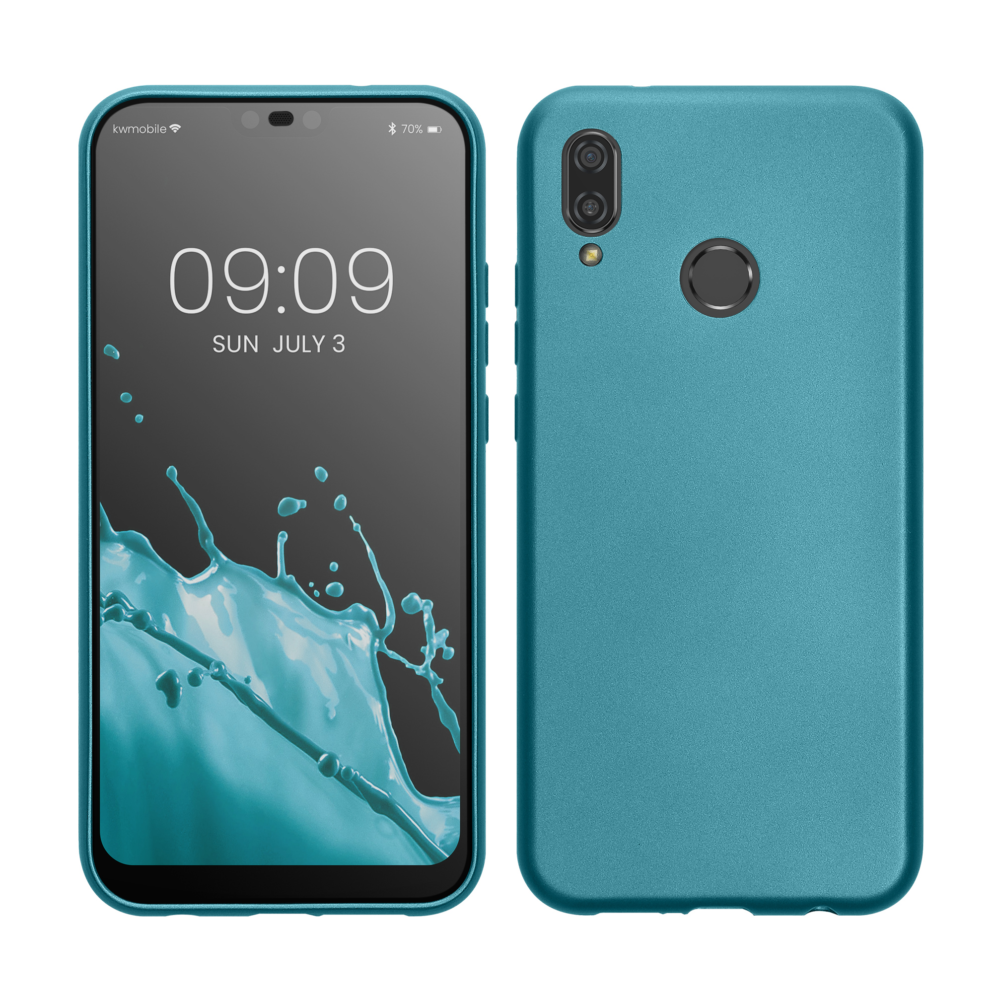 Kryt kwmobile Huawei P20 Lite, metalická karibská modrá