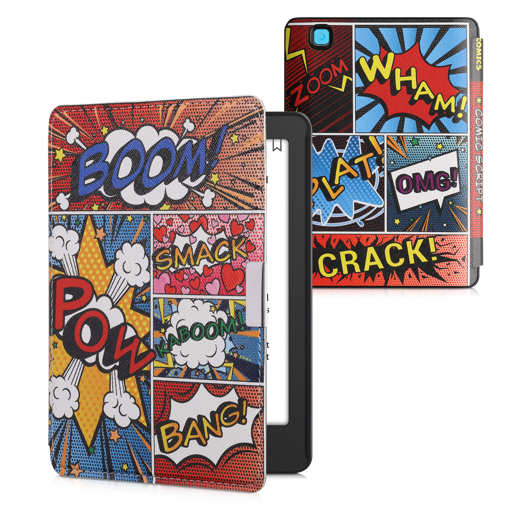 Flip pouzdro na čtečku Kobo Aura Edition 2 Comic Book Symbols se stojánkem
