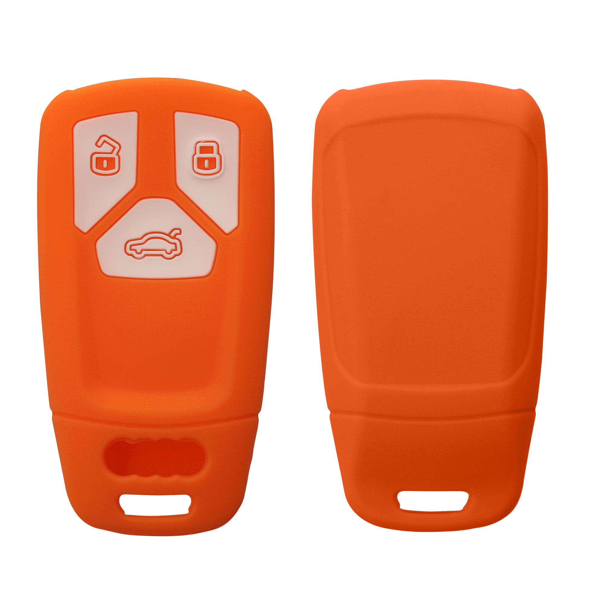 Silikonové pouzdro na klíč od auta Audi Smart Key Anti-Slip oranžové Fruity Orange