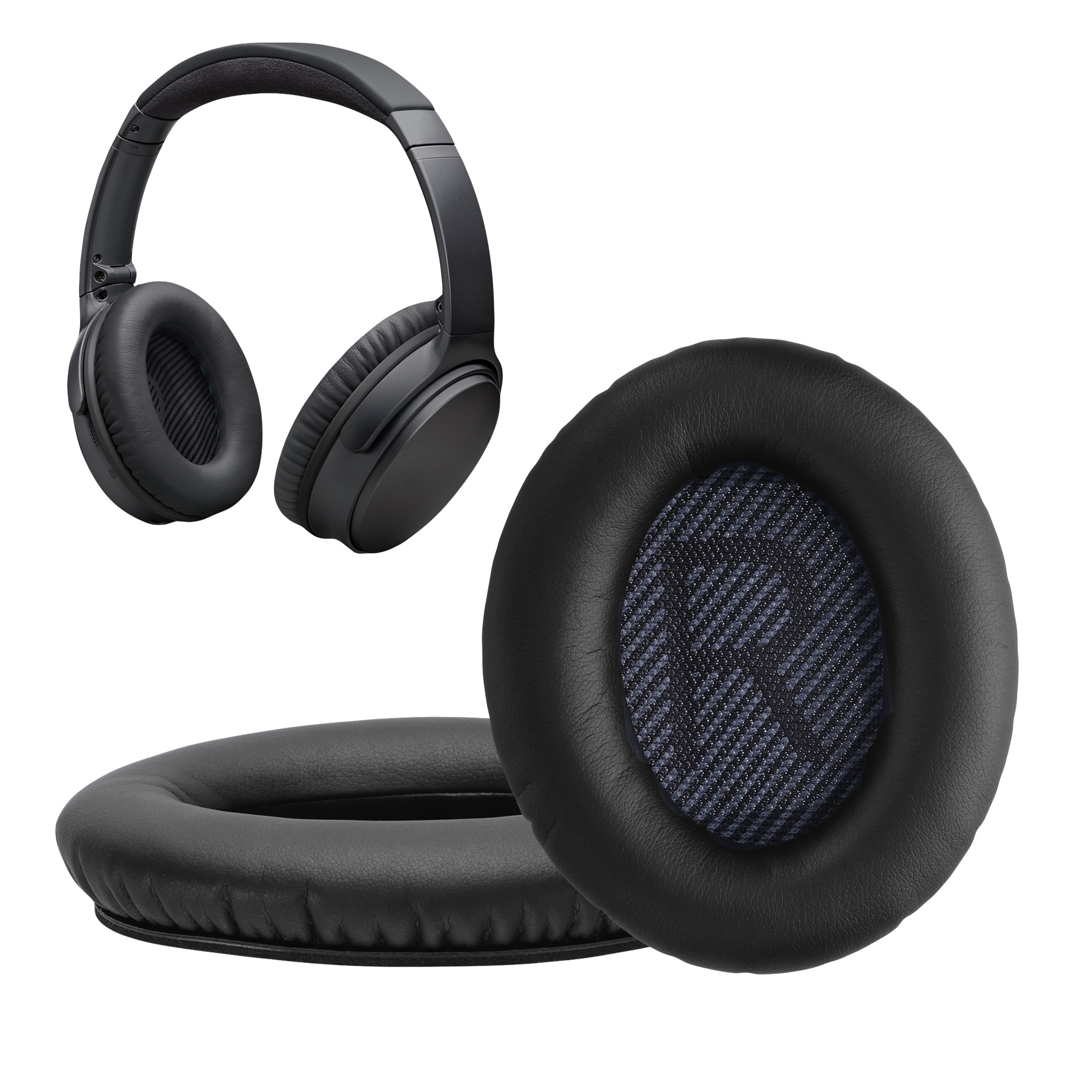 Náhradní ušní polštářky sluchátka Bose Quietcomfort 35 35II 25 15 černá kwmobile