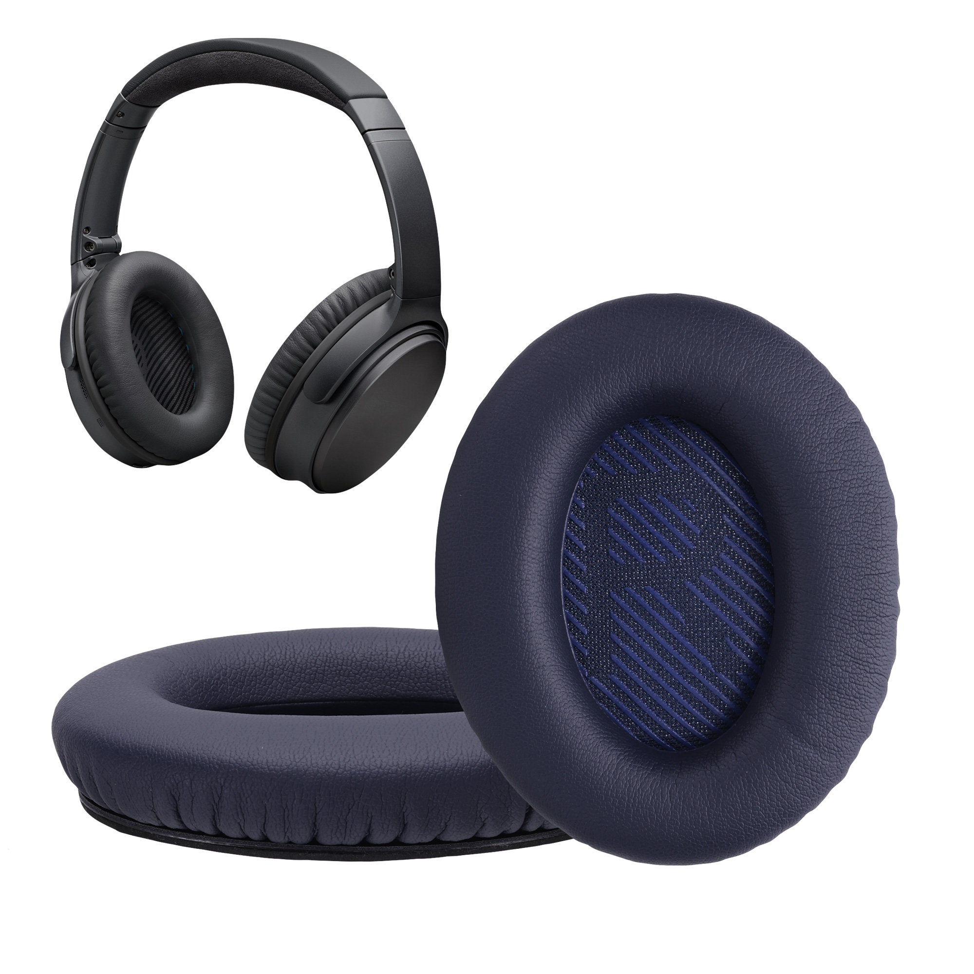 2x náušníky na sluchátka pro Bose Quietcomfort 35 35II 25 15 / QC35 QC35II QC25 QC15 kwmobile - tmavě modrá