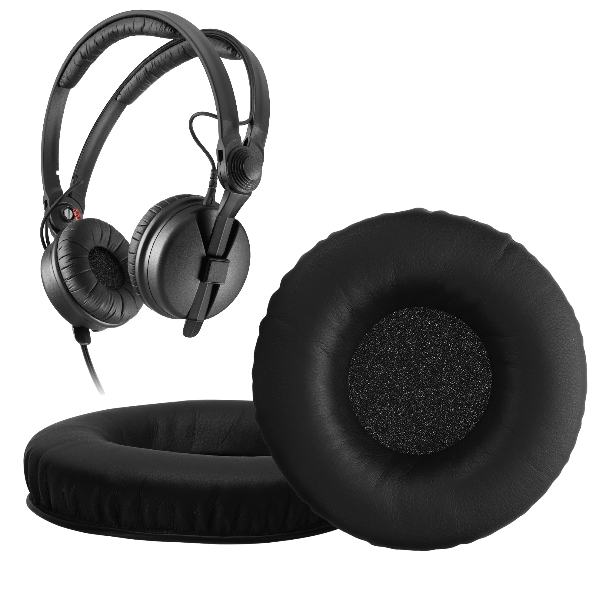 2x Náušníky na sluchátka kwmobile pro Sennheiser HD25 / HD25-1 II / HD250BT… - černá