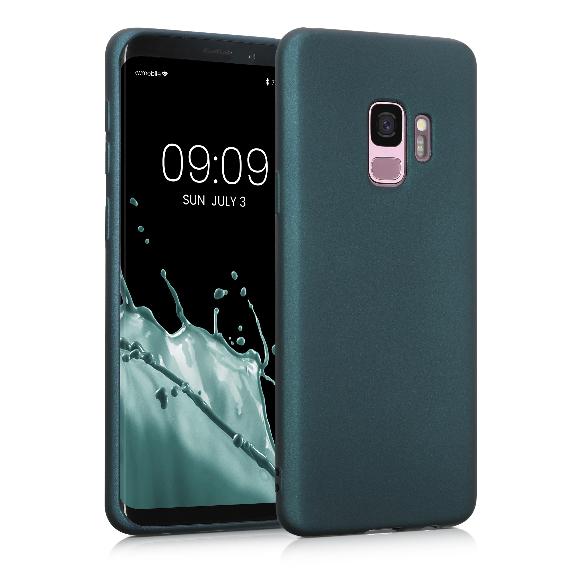 Kryt na mobil Samsung Galaxy S9 kwmobile metalická petrolejová