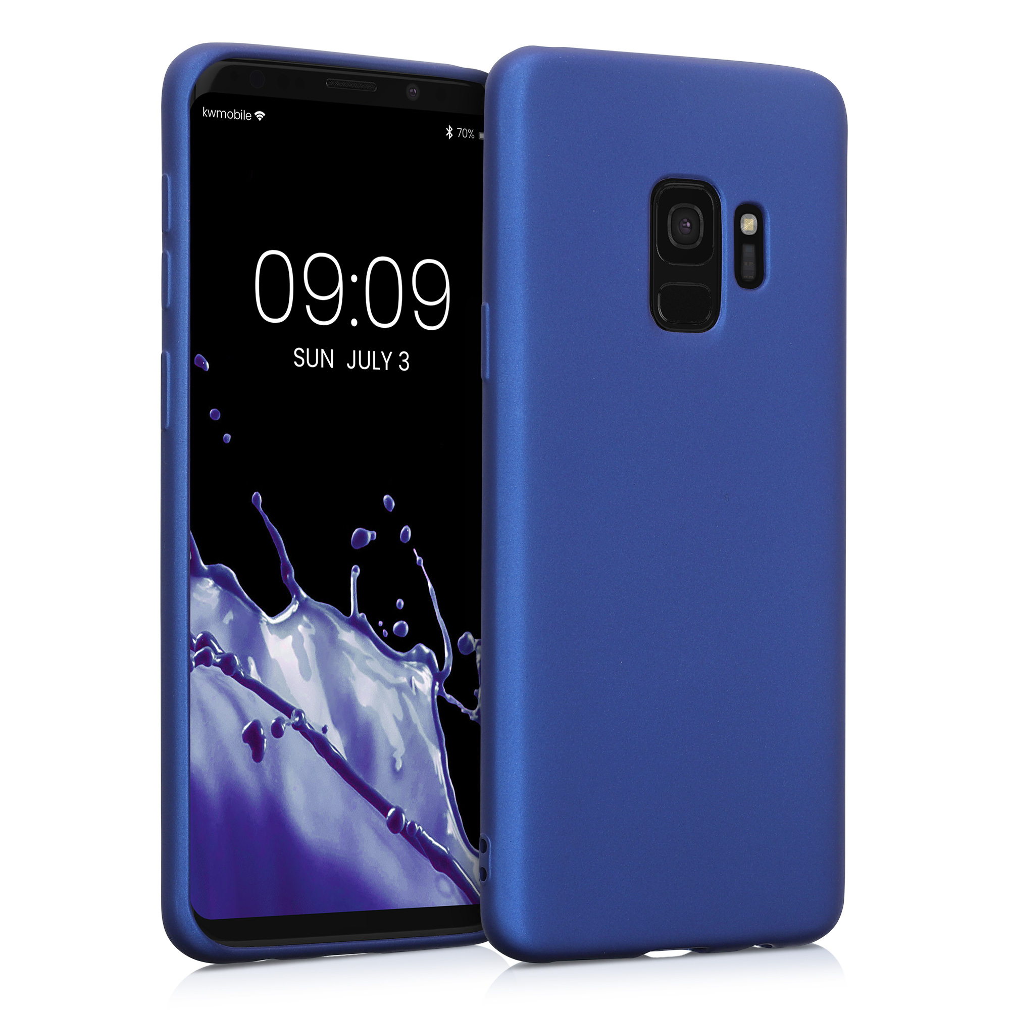 Kryt na mobil Galaxy S9 kwmobile metalický metalicky modrý