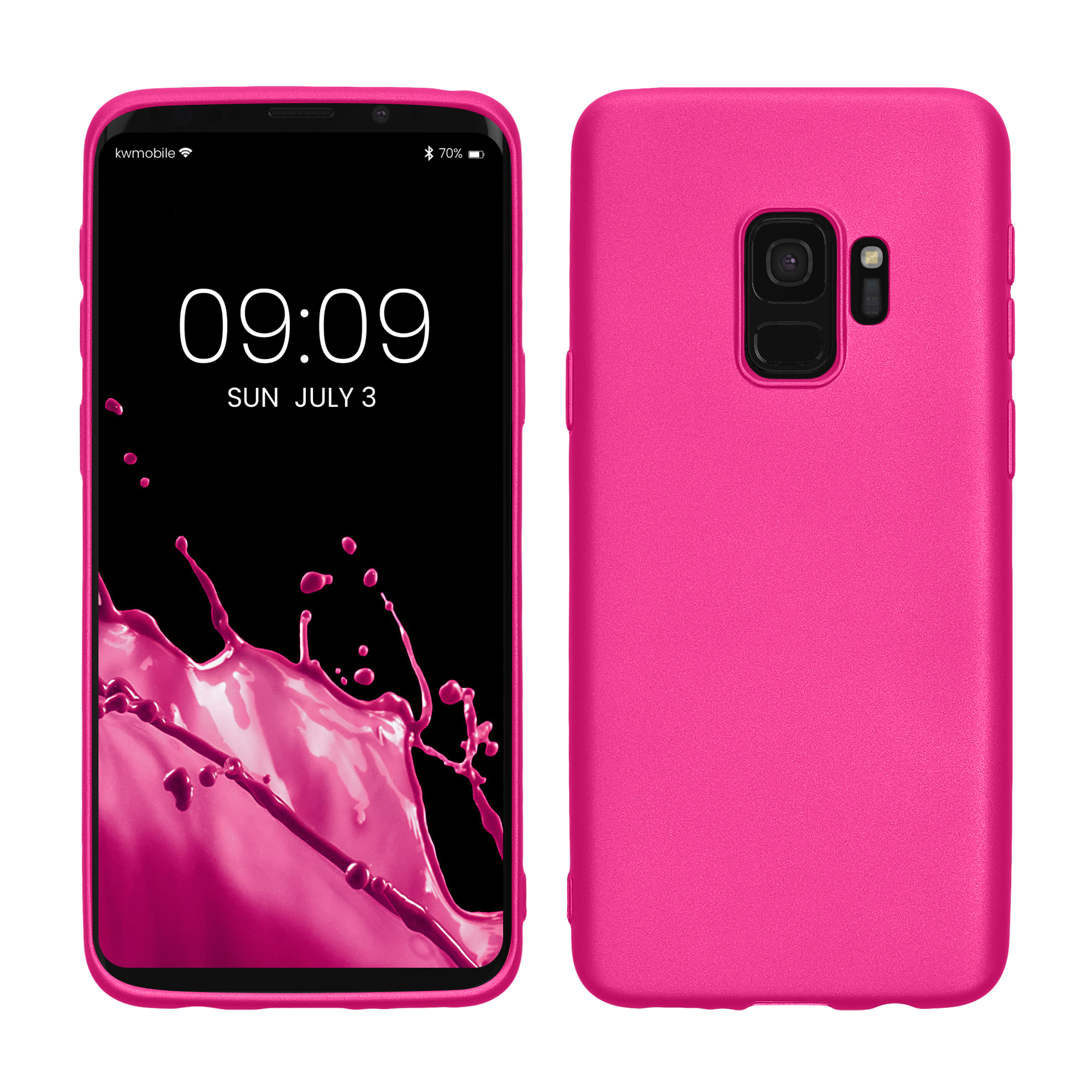 Kryt na mobil Galaxy S9 kwmobile metalický metalicky růžový
