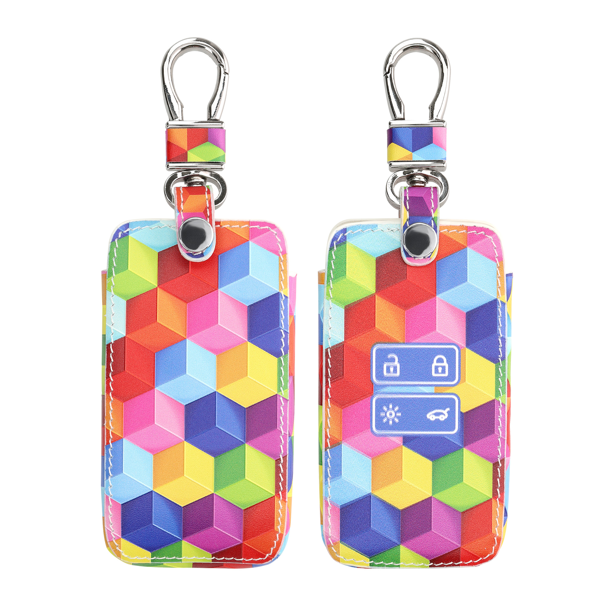 kwmobile pouzdro na klíč Renault 4 - Colorful Blocks vícebarevná
