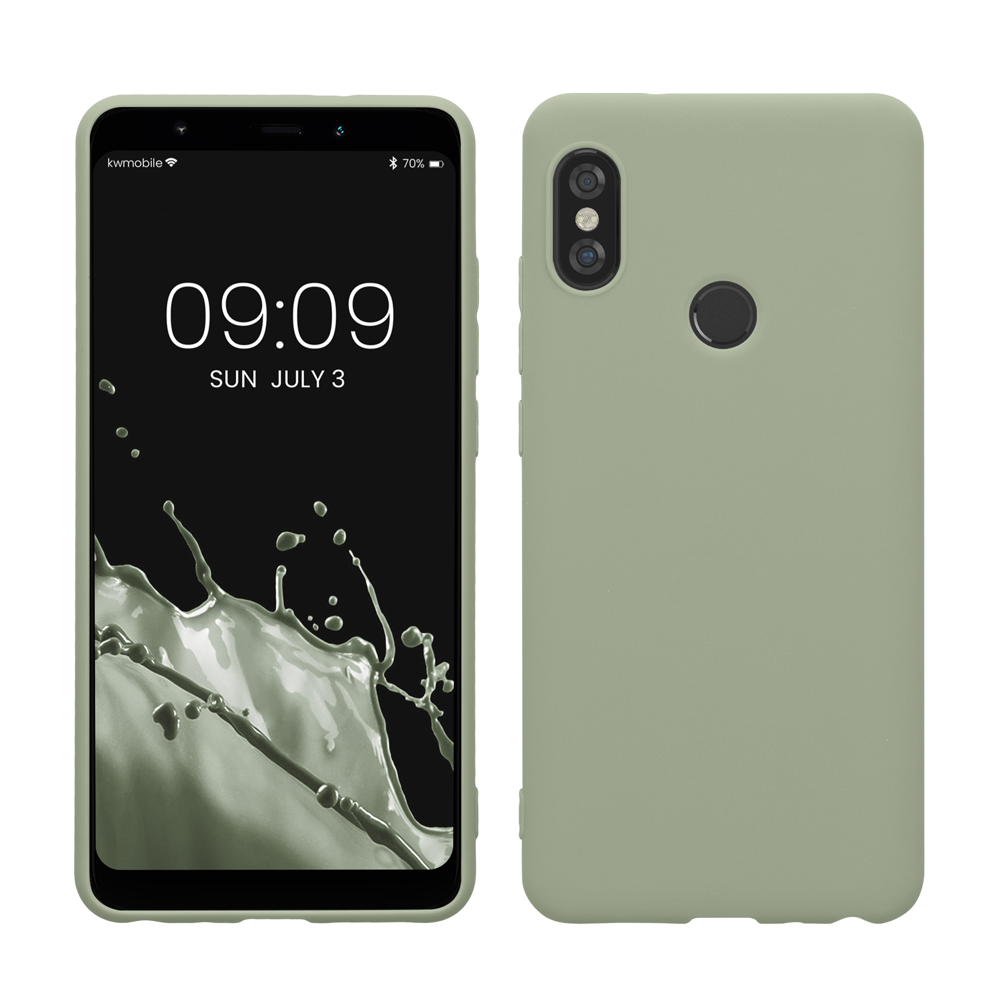 TPU kryt kwmobile pro Xiaomi Redmi Note 5 (Global Version) / Note 5 Pro - šedozelená