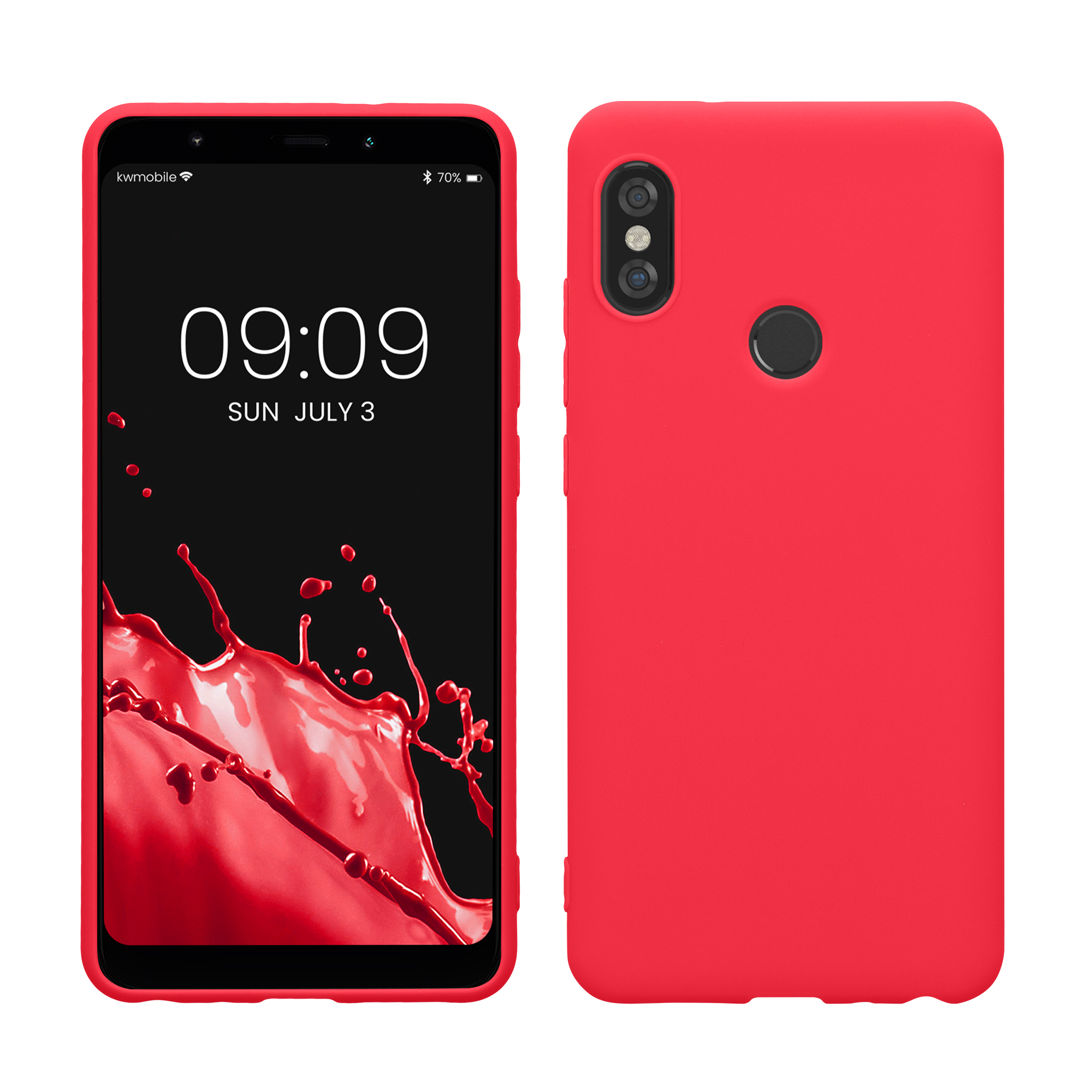 TPU kryt kwmobile pro Xiaomi Redmi Note 5 (Global Version) / Note 5 Pro - neonově růžová