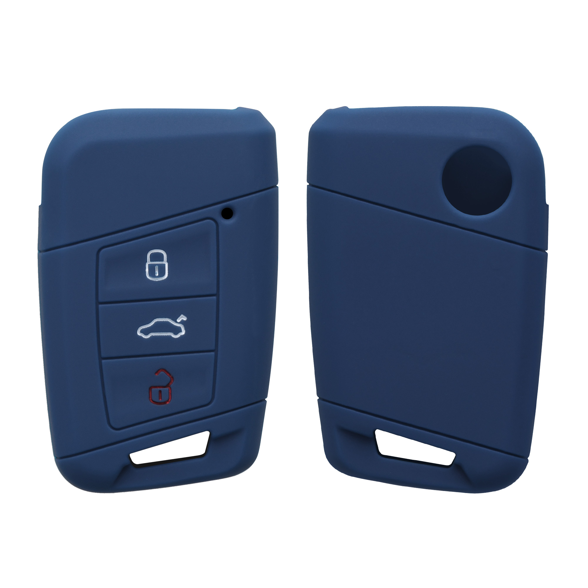 Pouzdro na klíč kwmobile pro VW 3tlačítkový klíč (pouze Keyless Go) - tmavě modrá