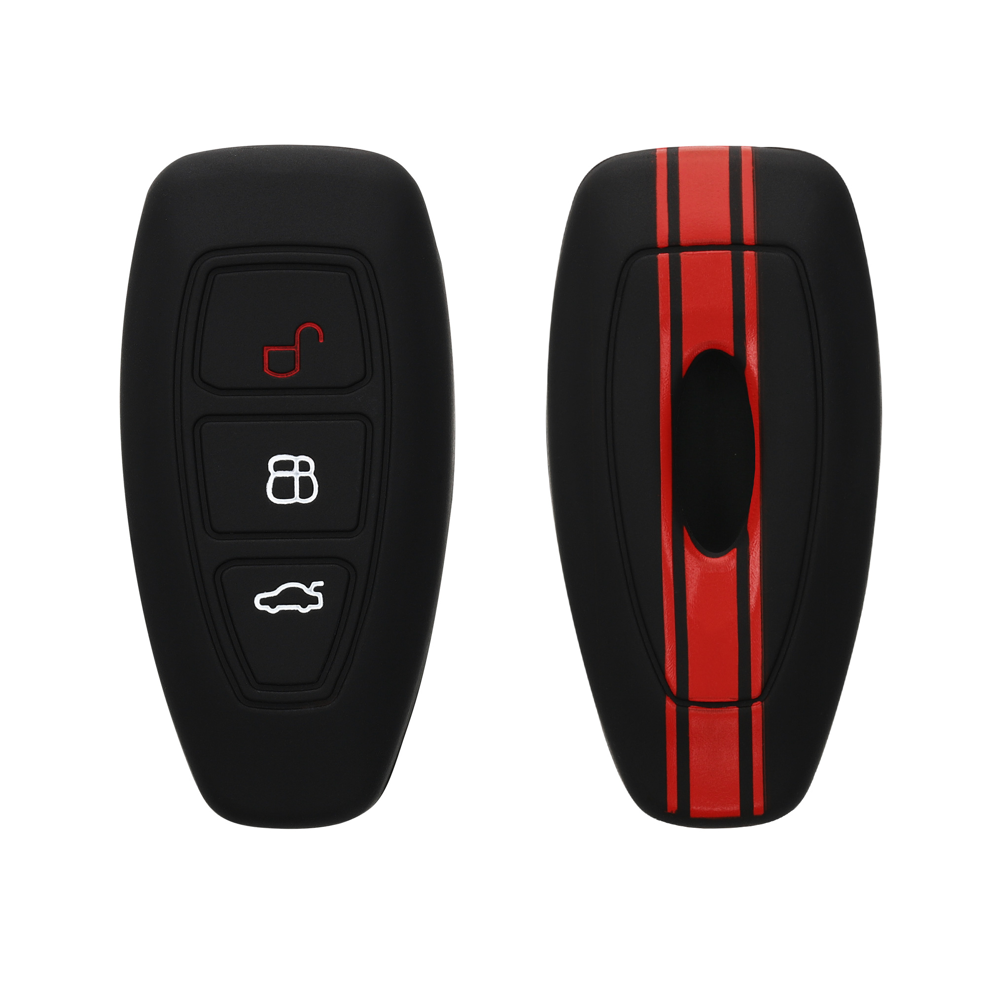 Kryt klíče Ford 3 tlačítka Keyless Go kwmobile červená / černá