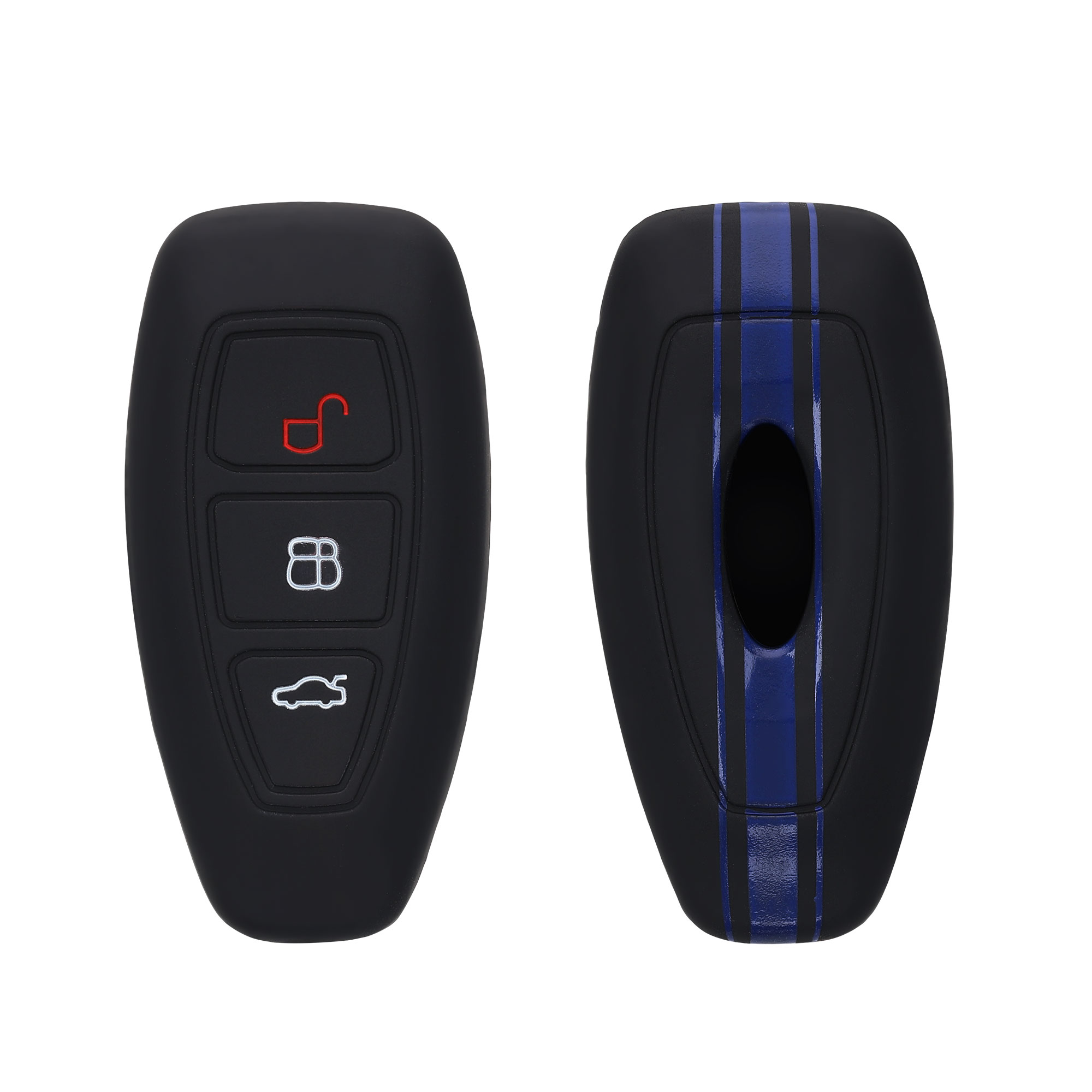 Kryt klíče Ford 3 tlačítka Keyless Go kwmobile modrá / černá
