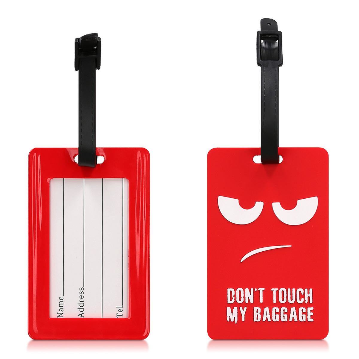 Řemínek na chytré hodinky kwmobile pro Travel Bag or Suitcase - Don't Touch My Baggage White / červená