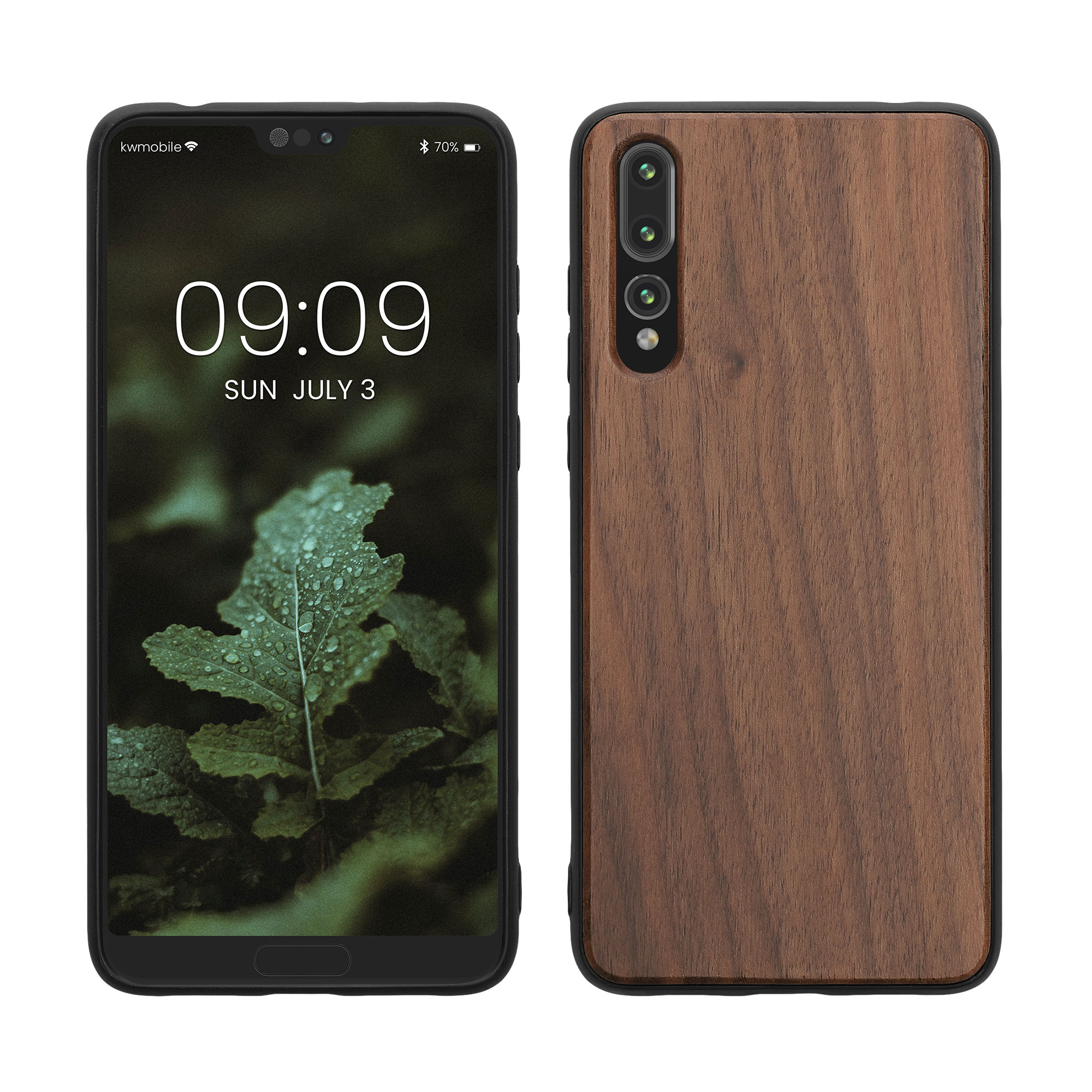 Dřevěný kryt kwmobile Huawei P20 Pro, tmavě hnědý