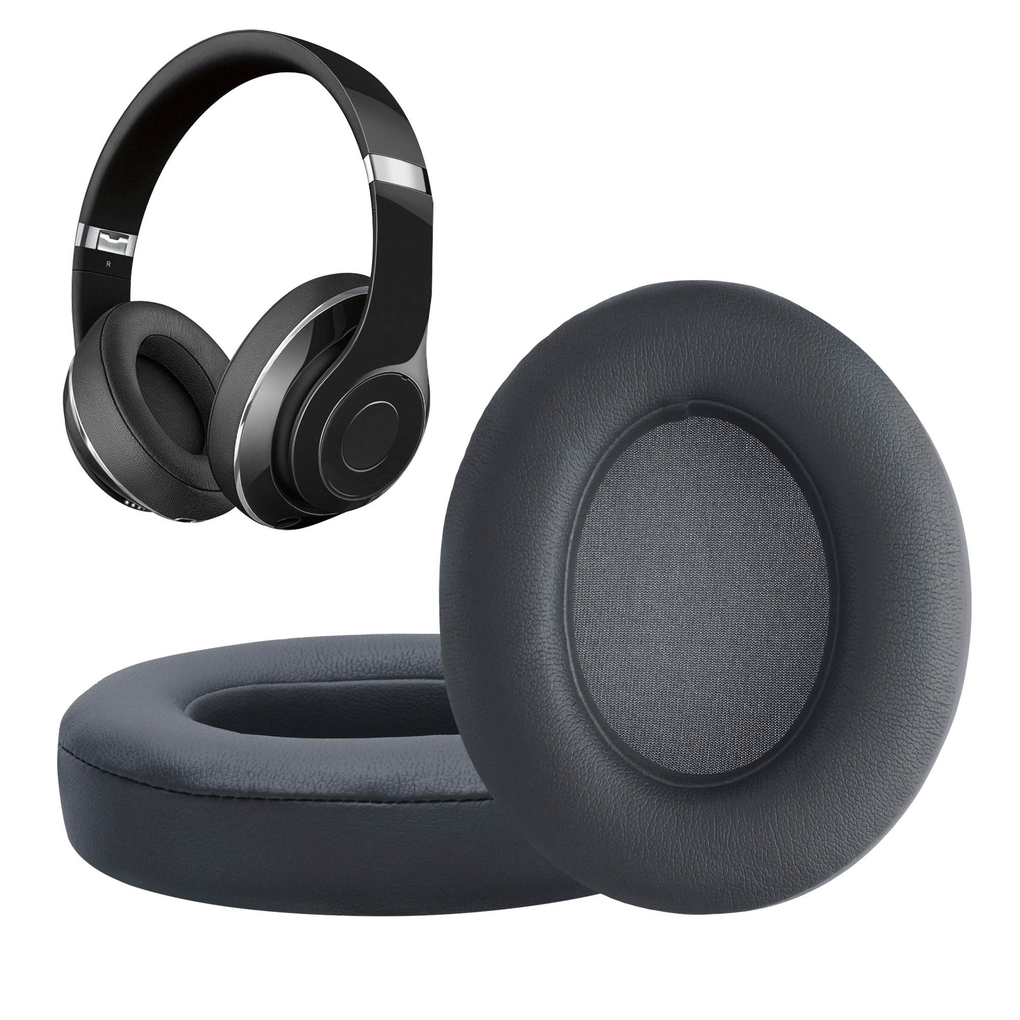 Náušníky na sluchátka 2 ks Beats Studio 2 / 3 Wireless kwmobile - béžovo-šedá