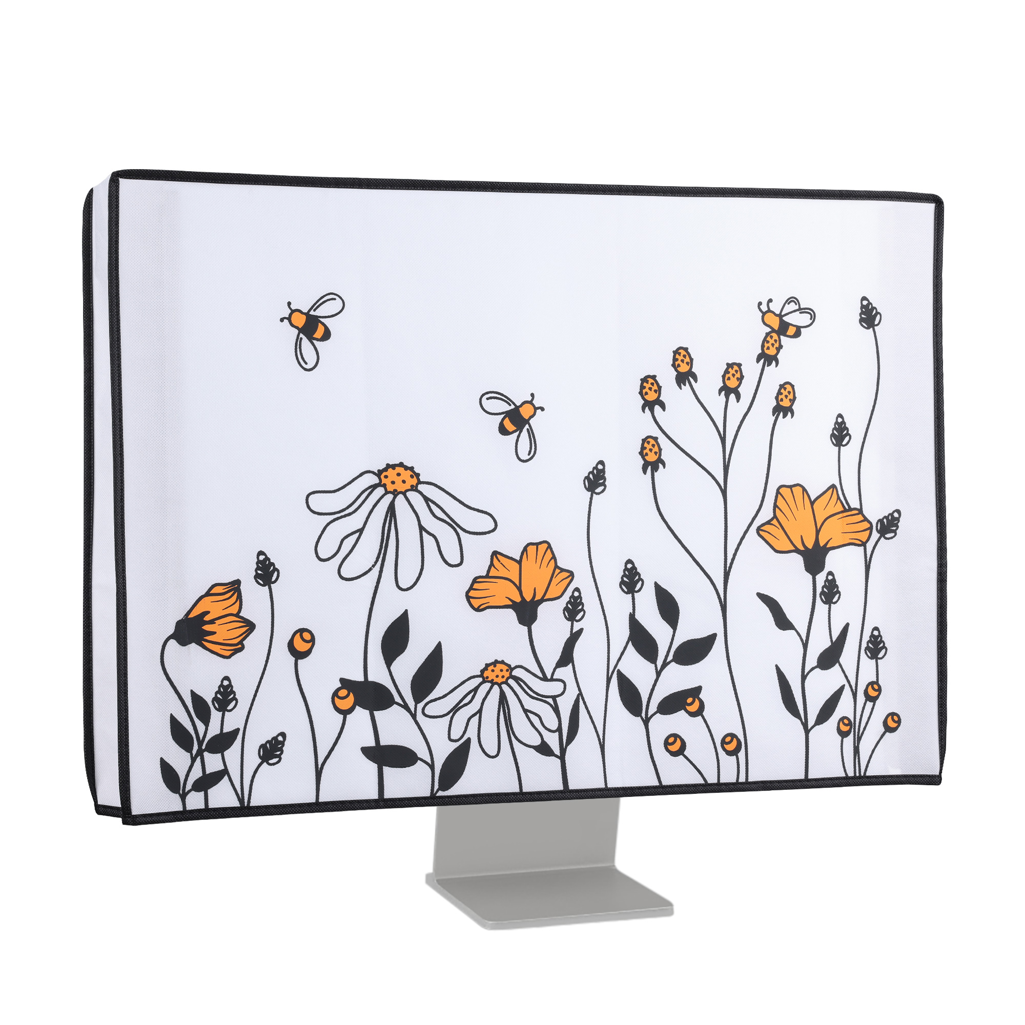 Obal na monitor 27-28" kwmobile motiv včel a květin