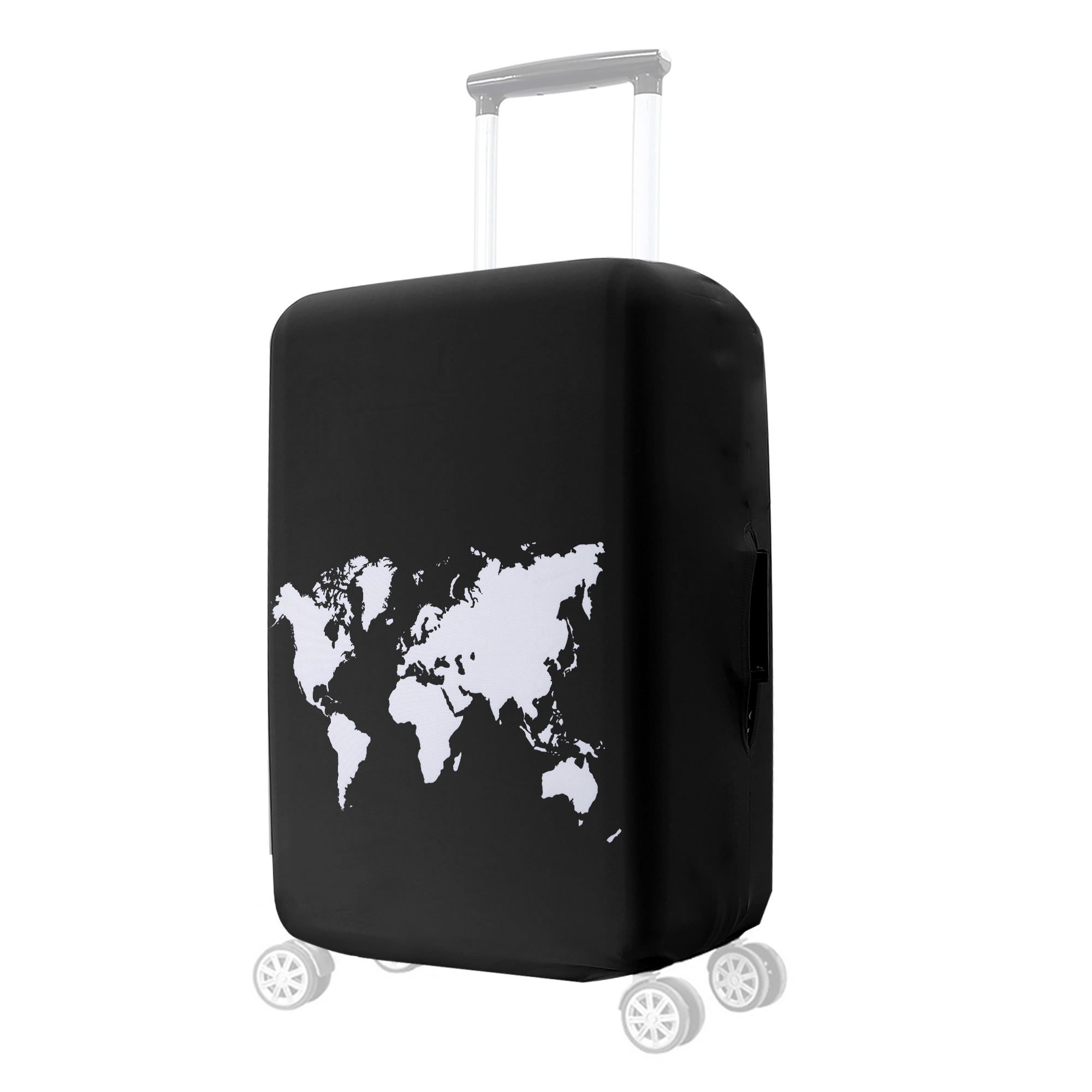 Obal na kufr kwmobile L - Travel Outline bílá / černá