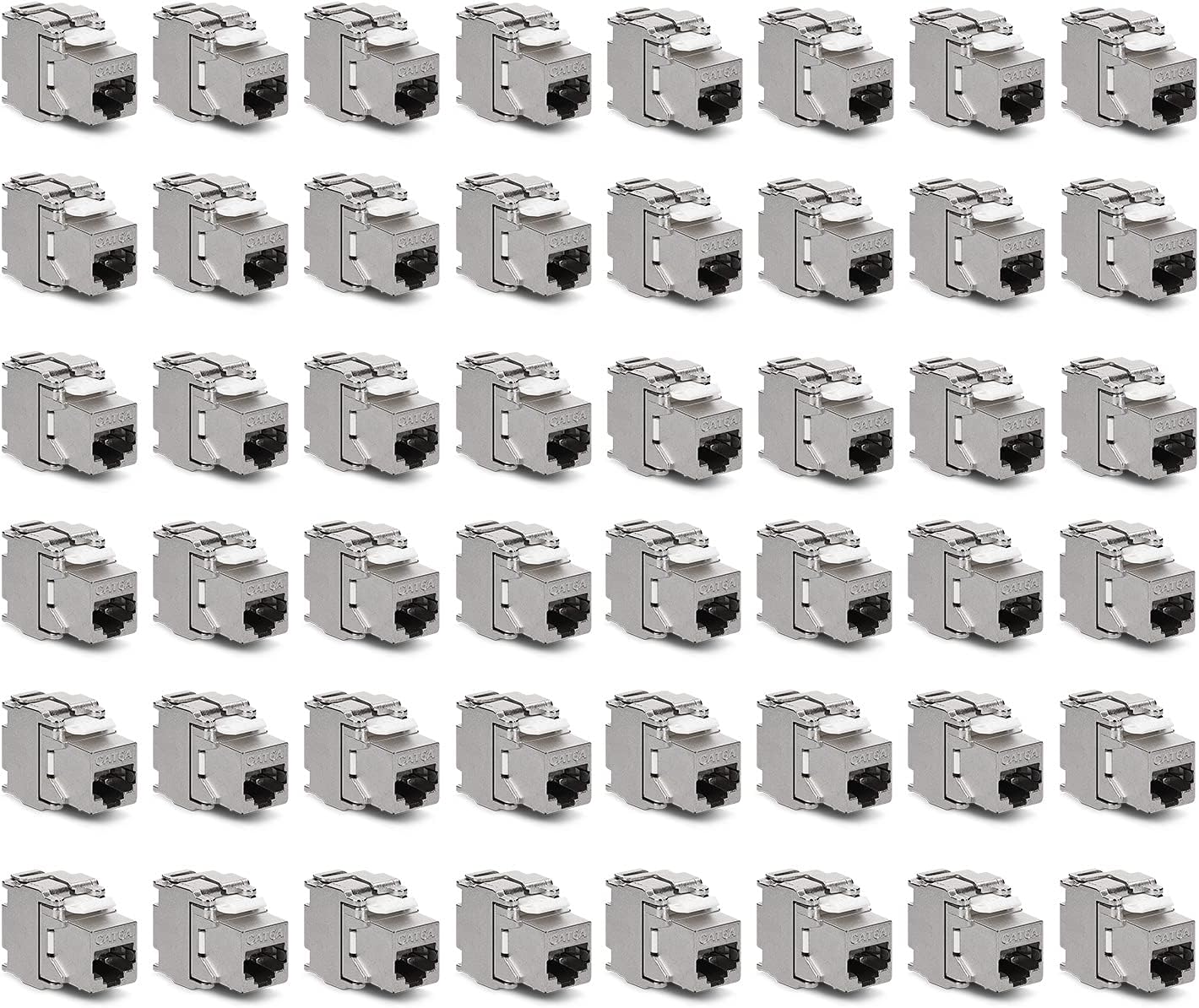 Síťová zásuvka s keystone moduly kwmobile - 48 ks - CAT6A / RJ45 síťové rozvody - for patch panel, wall plate and network socket