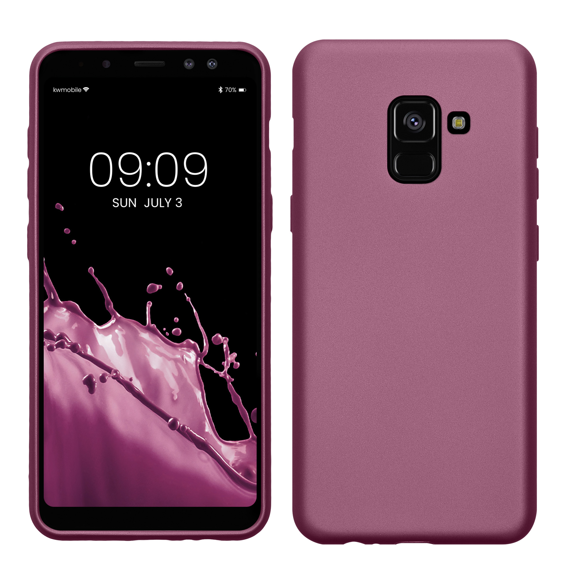 Metalický kryt na mobil Samsung Galaxy A8 (2018) kwmobile metalicky levandulový