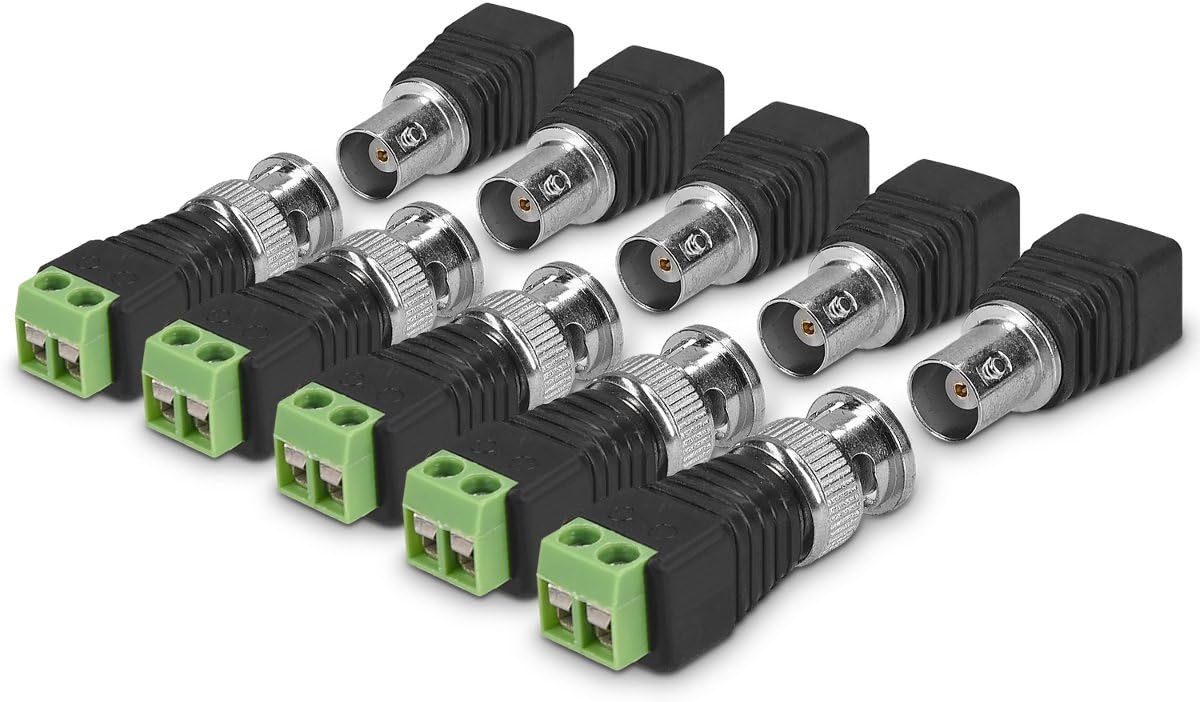 Sada BNC konektorů se šroubovací svorkou pro CAT6 / RJ45 - 5 ks