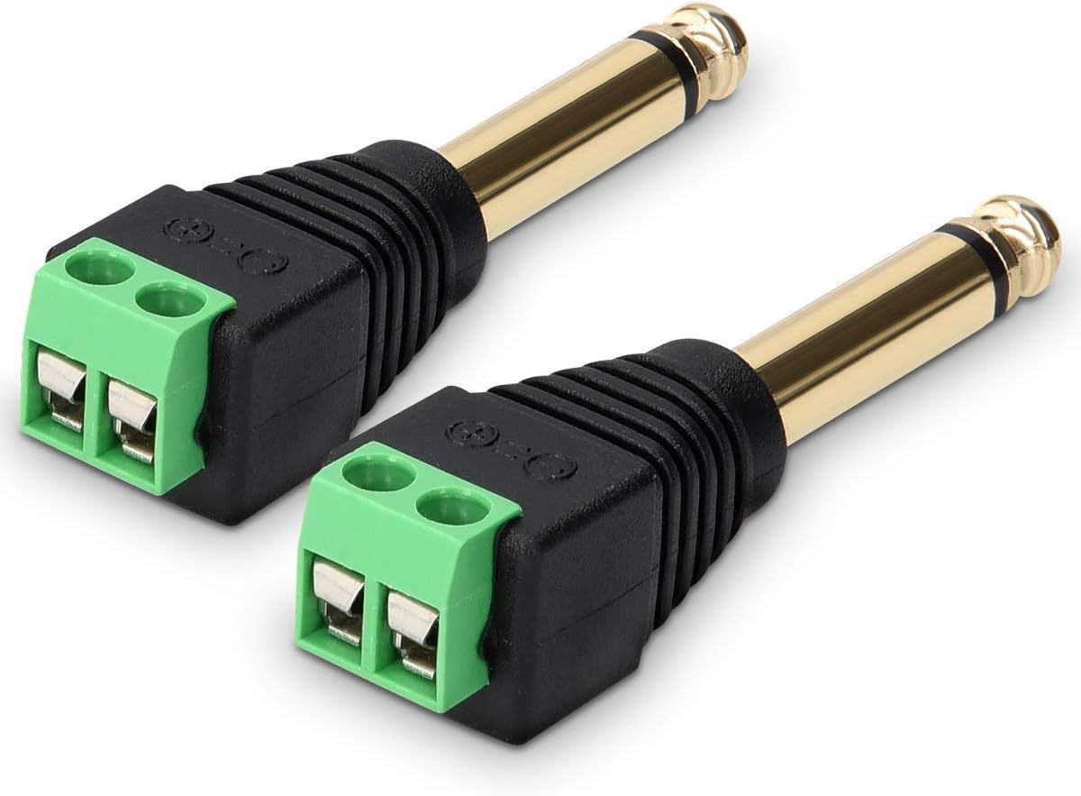 6,35mm 2pólový balun adaptér se šroubovací svorkou